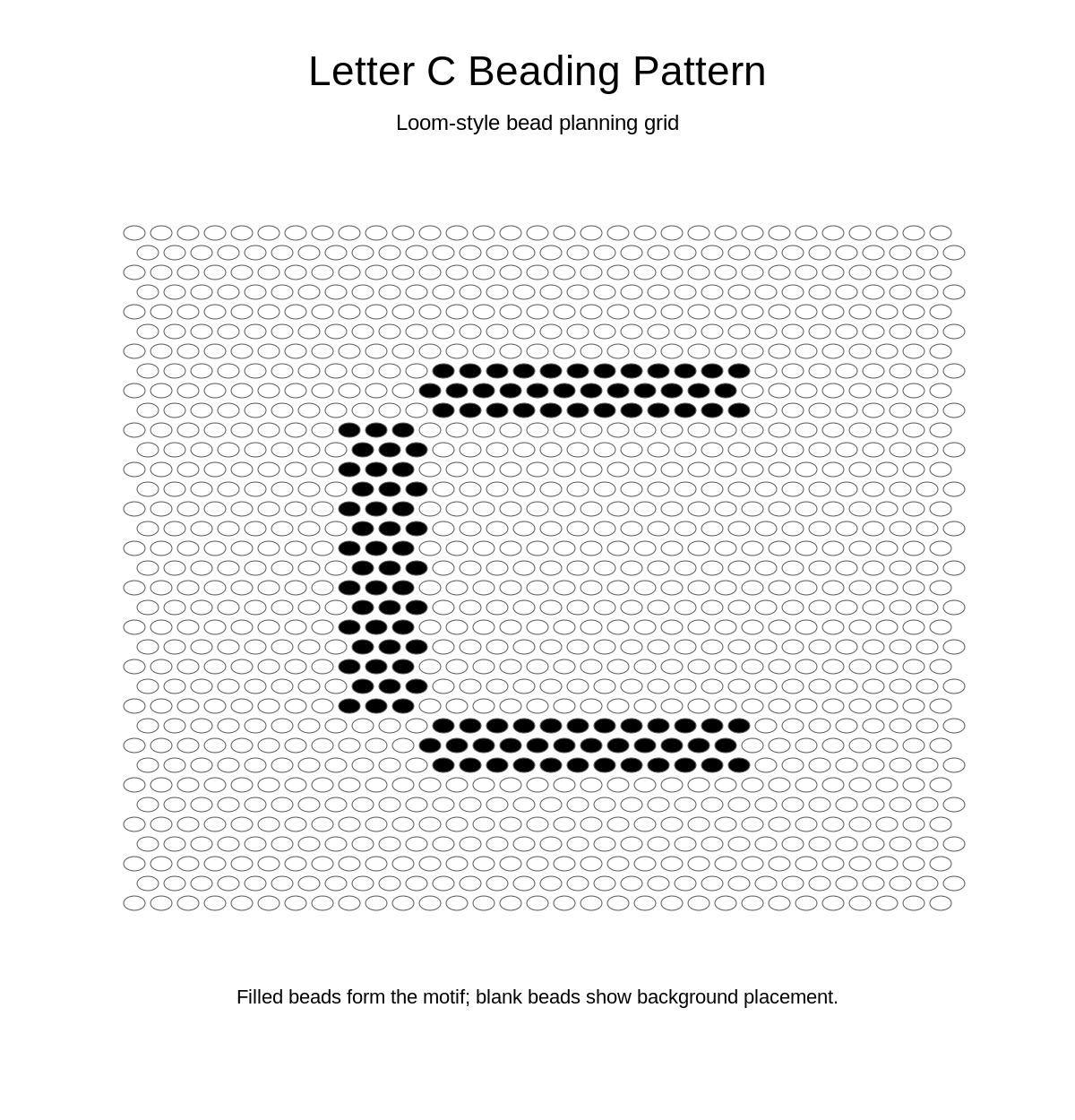 Letter C Beading Pattern