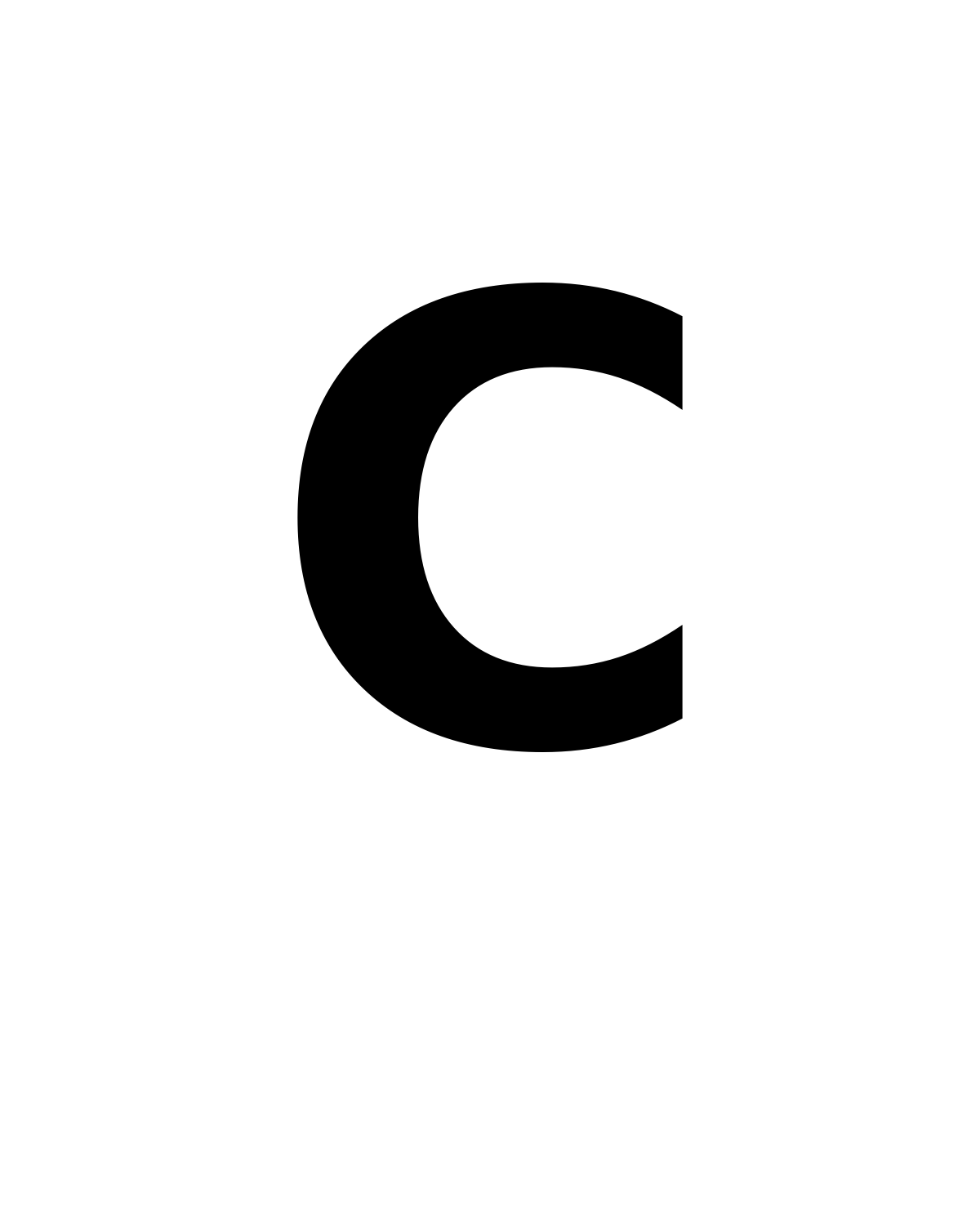 Letter C Stencil Printable