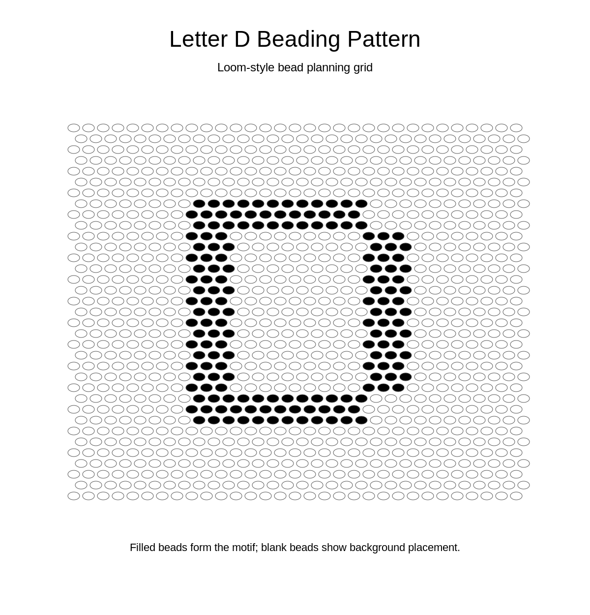 Letter D Beading Pattern