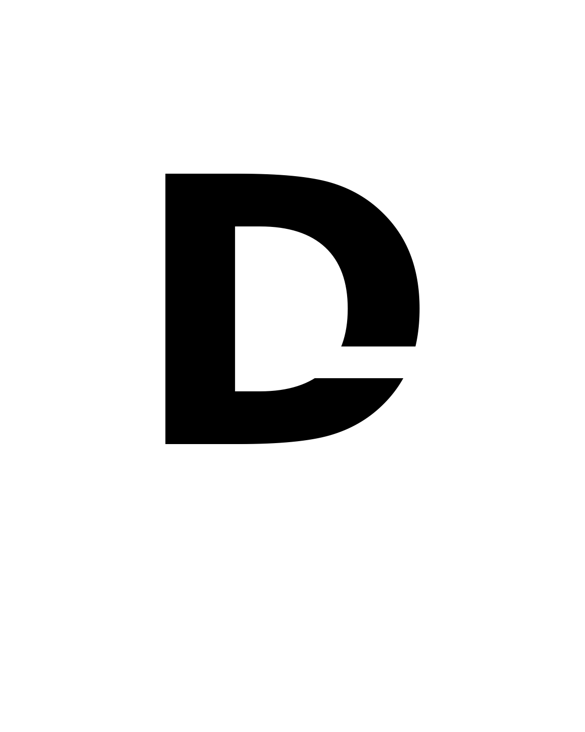 Letter D Stencil Printable