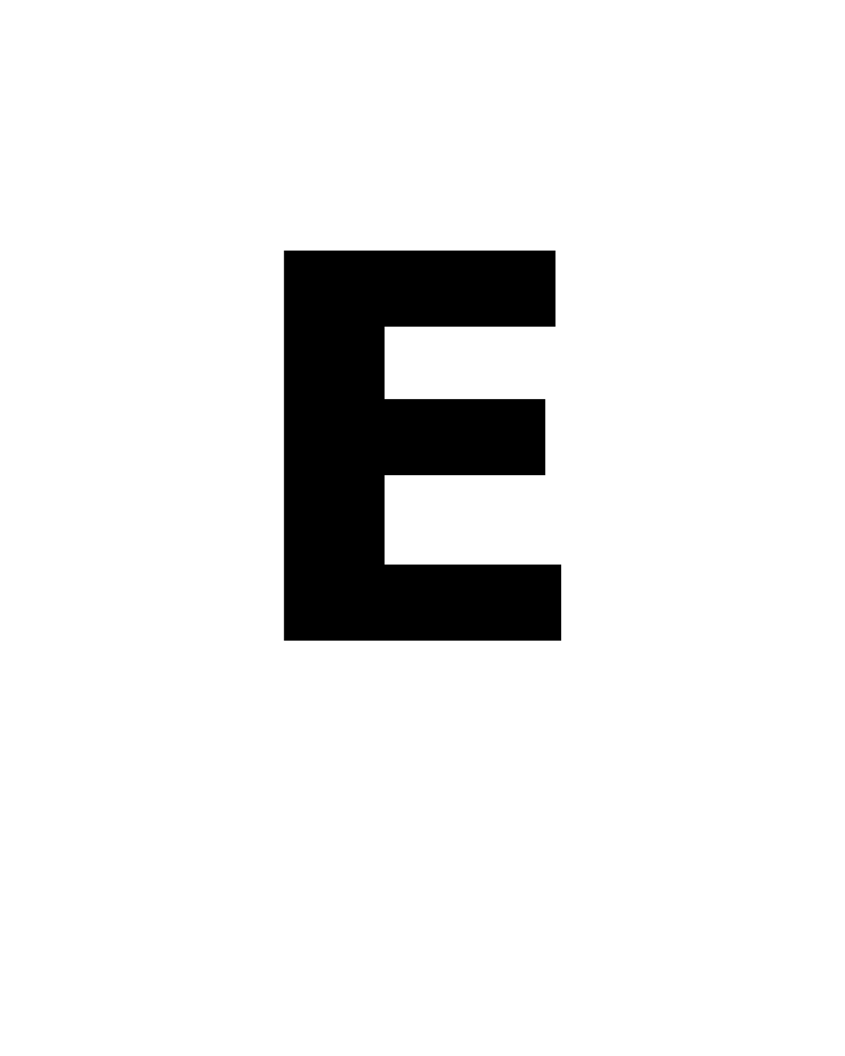 Letter E Stencil Printable