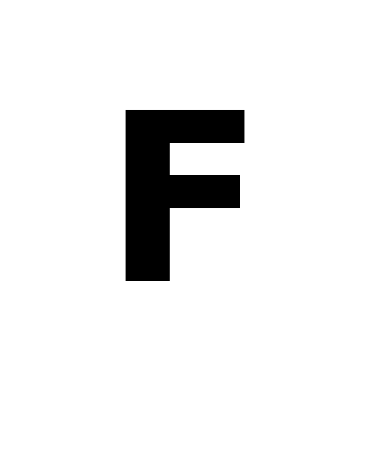 Letter F Stencil Printable