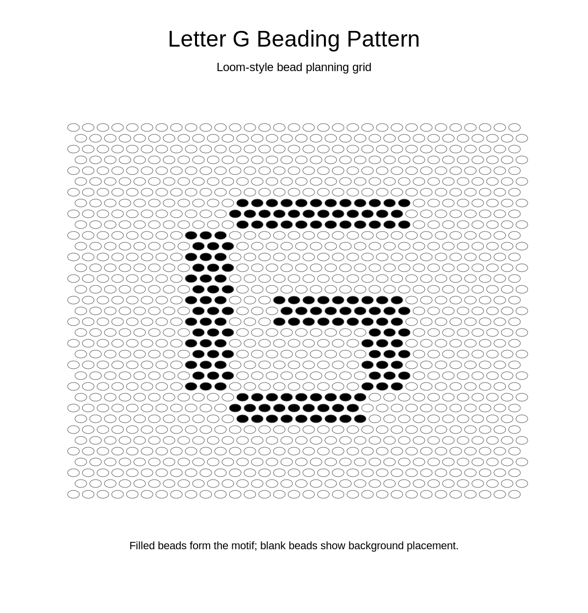 Letter G Beading Pattern