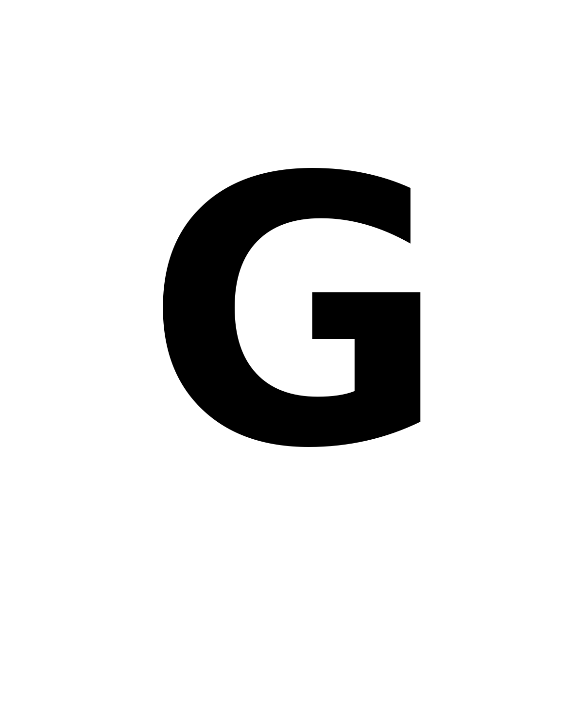 Letter G Stencil Printable