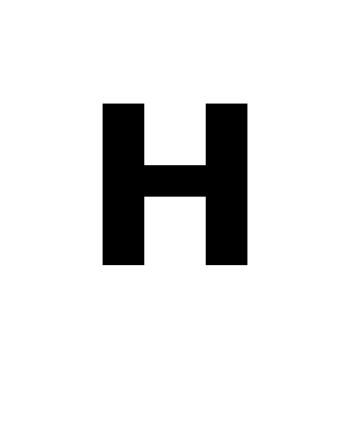 Letter H Stencil Printable