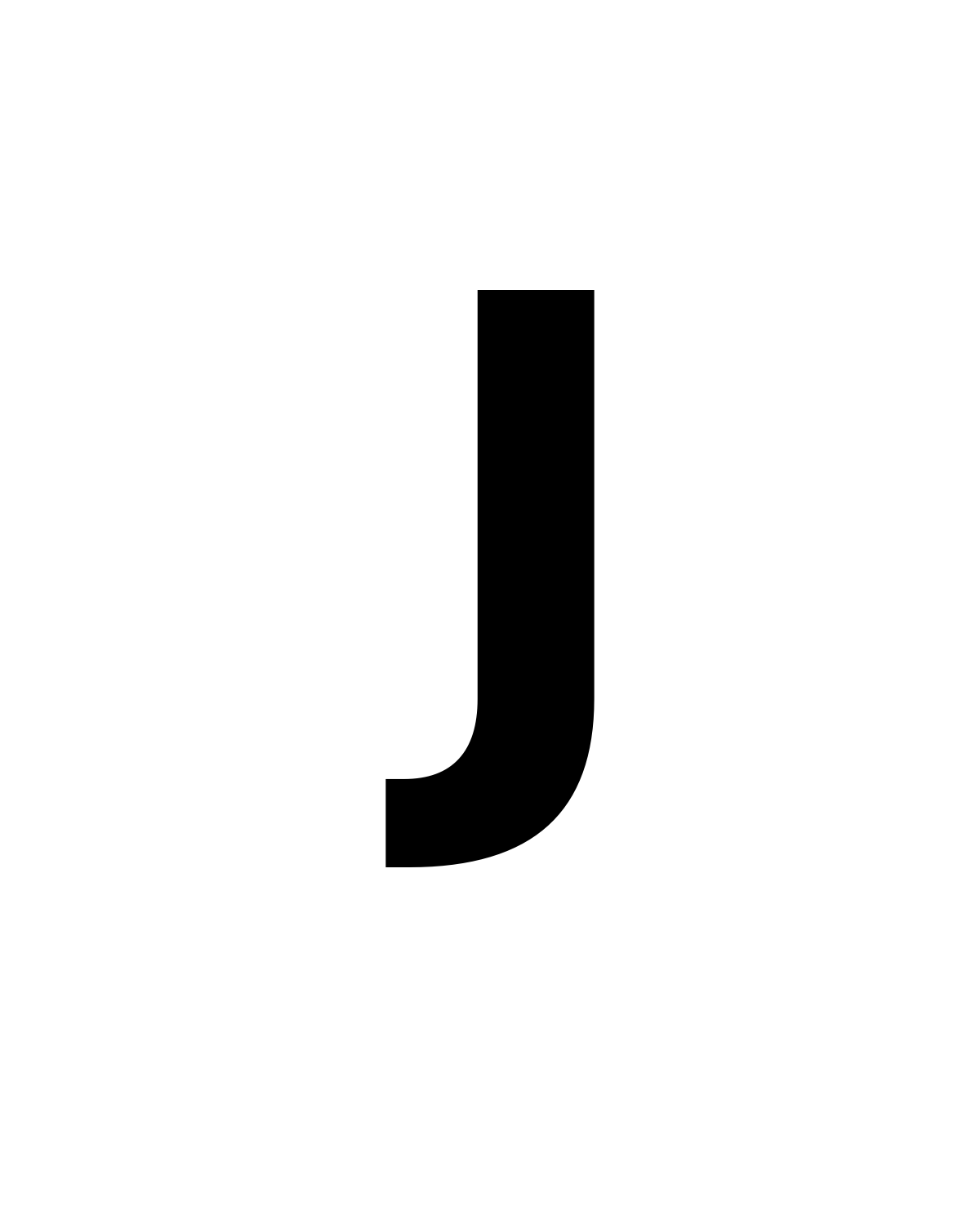 Letter J Stencil Printable