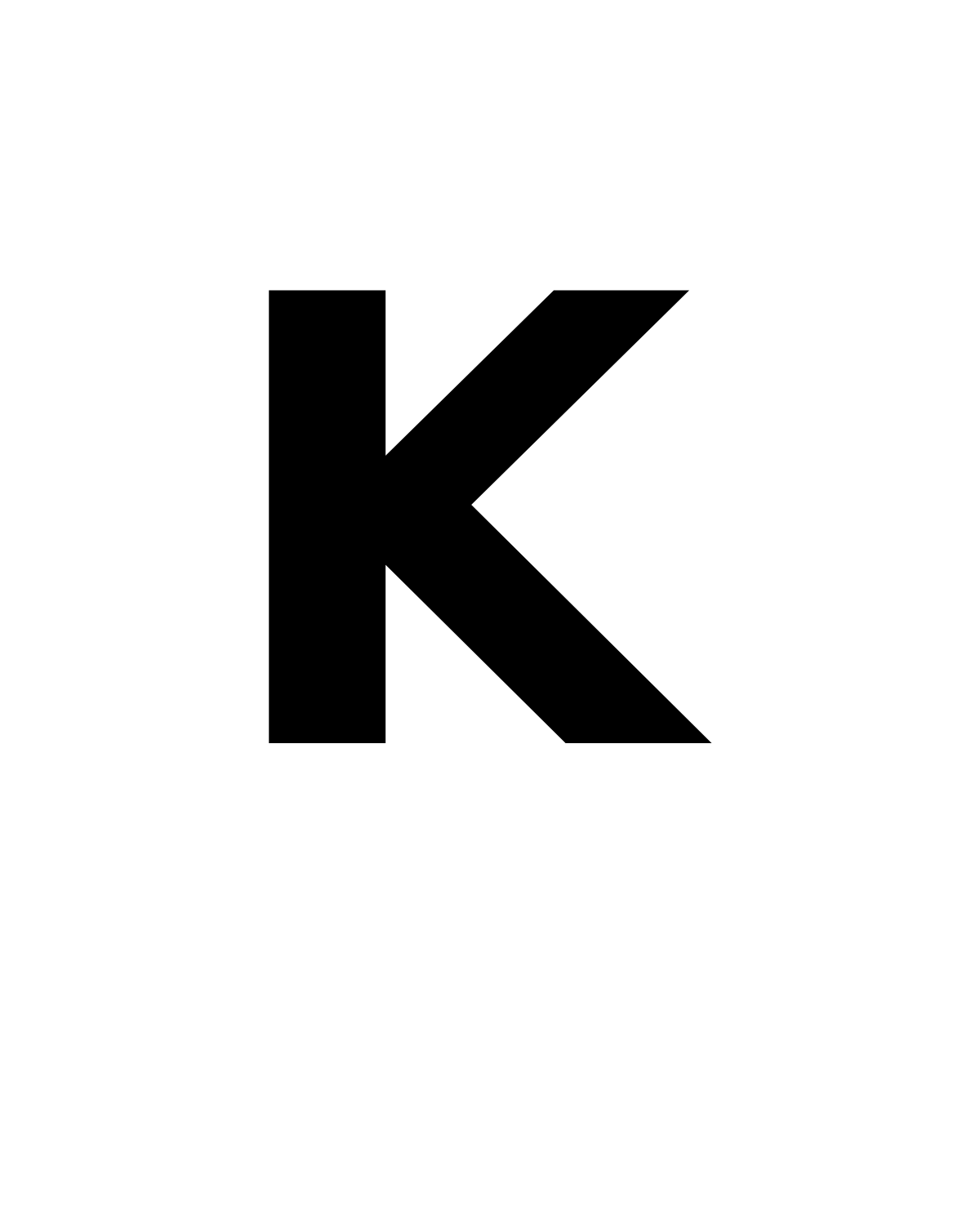 Letter K Stencil Printable