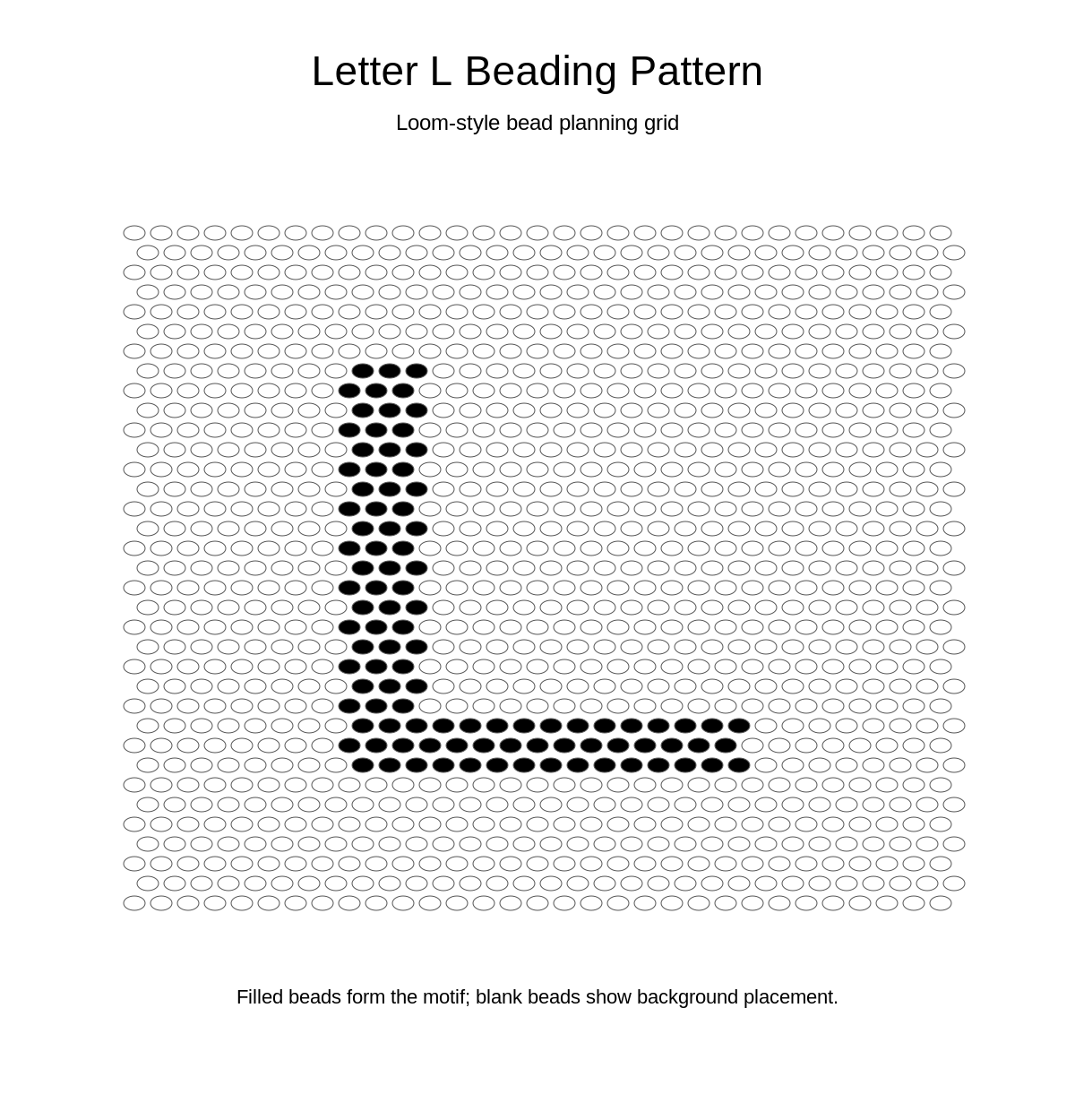 Letter L Beading Pattern