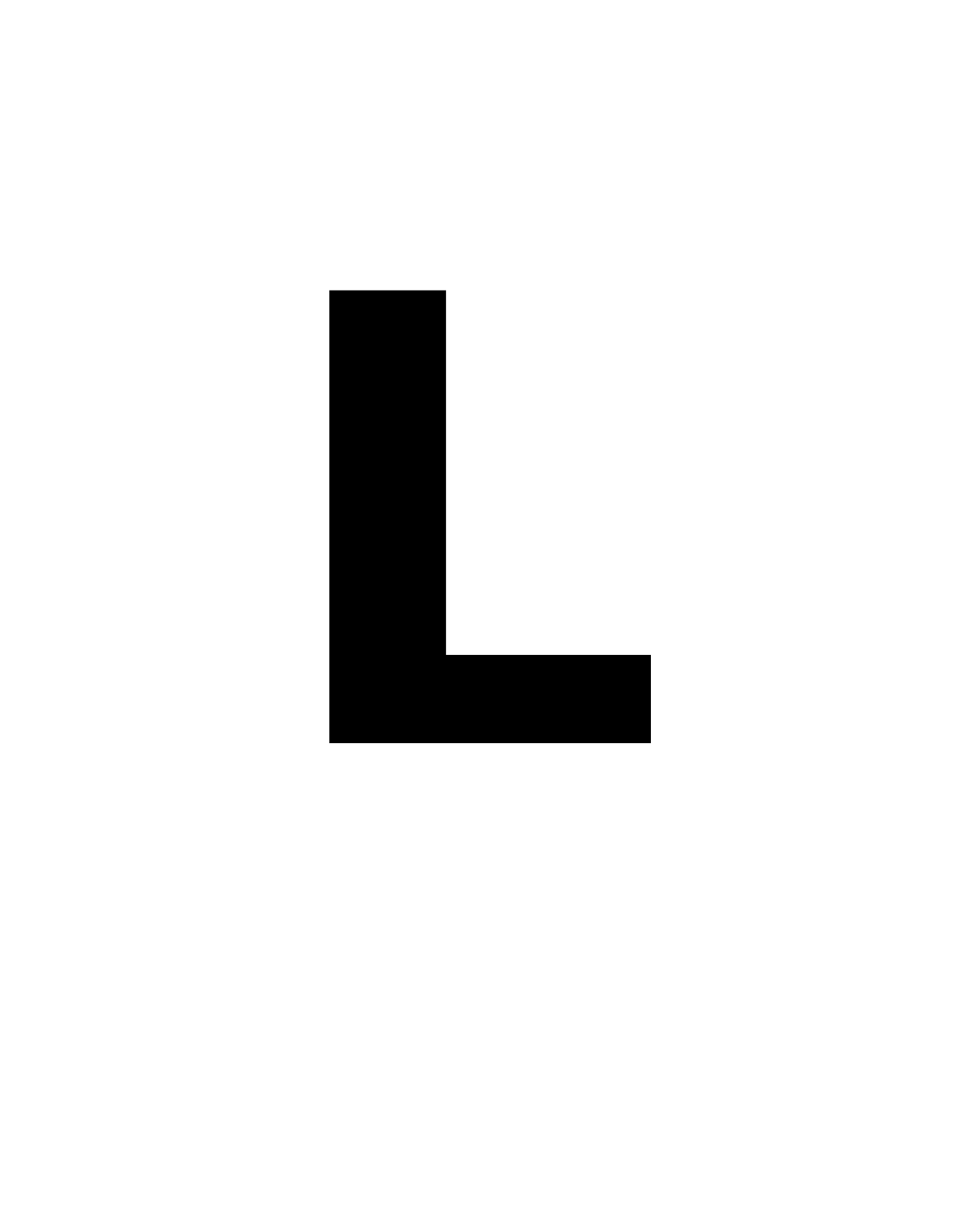 Letter L Stencil Printable