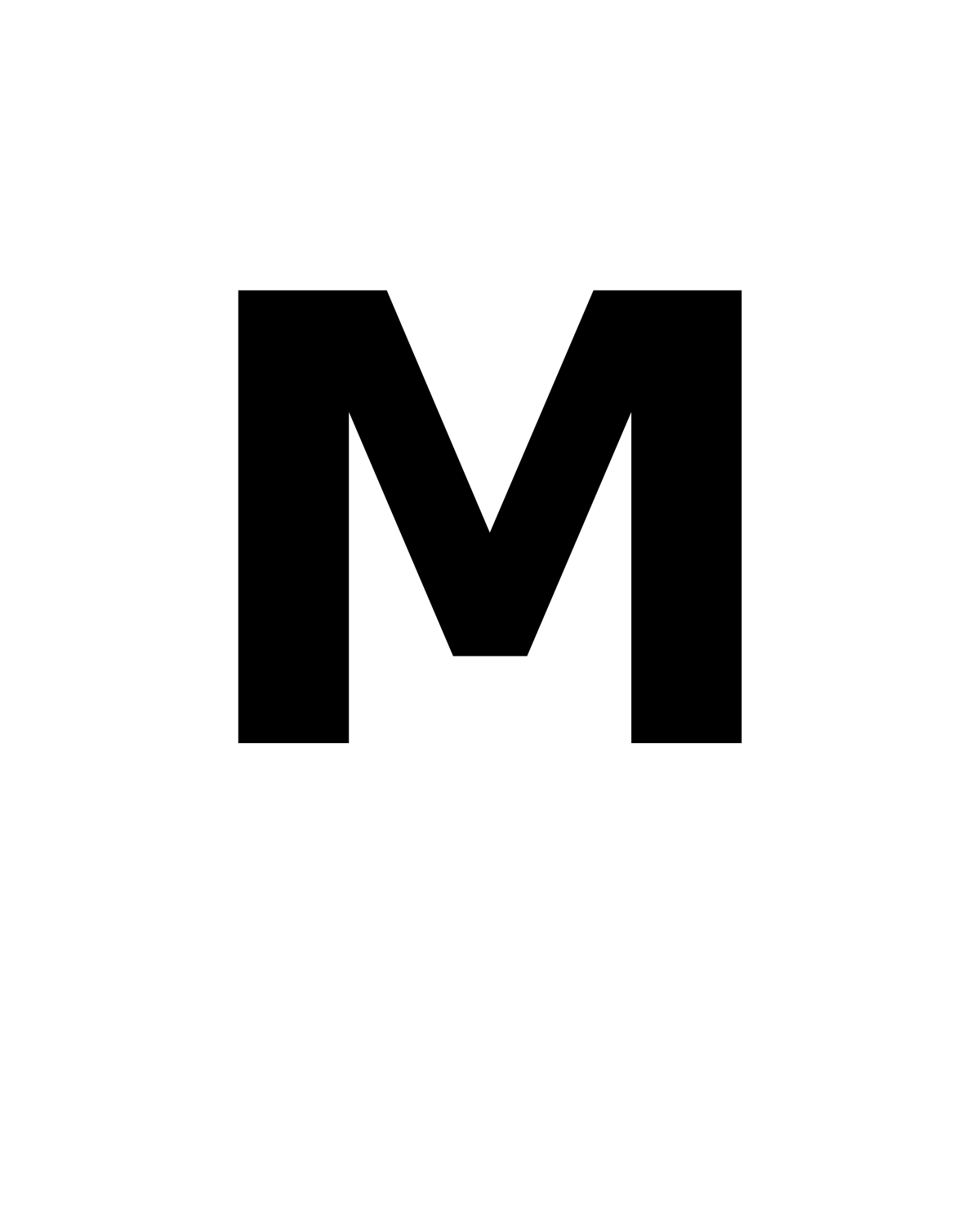 Letter M Stencil Printable