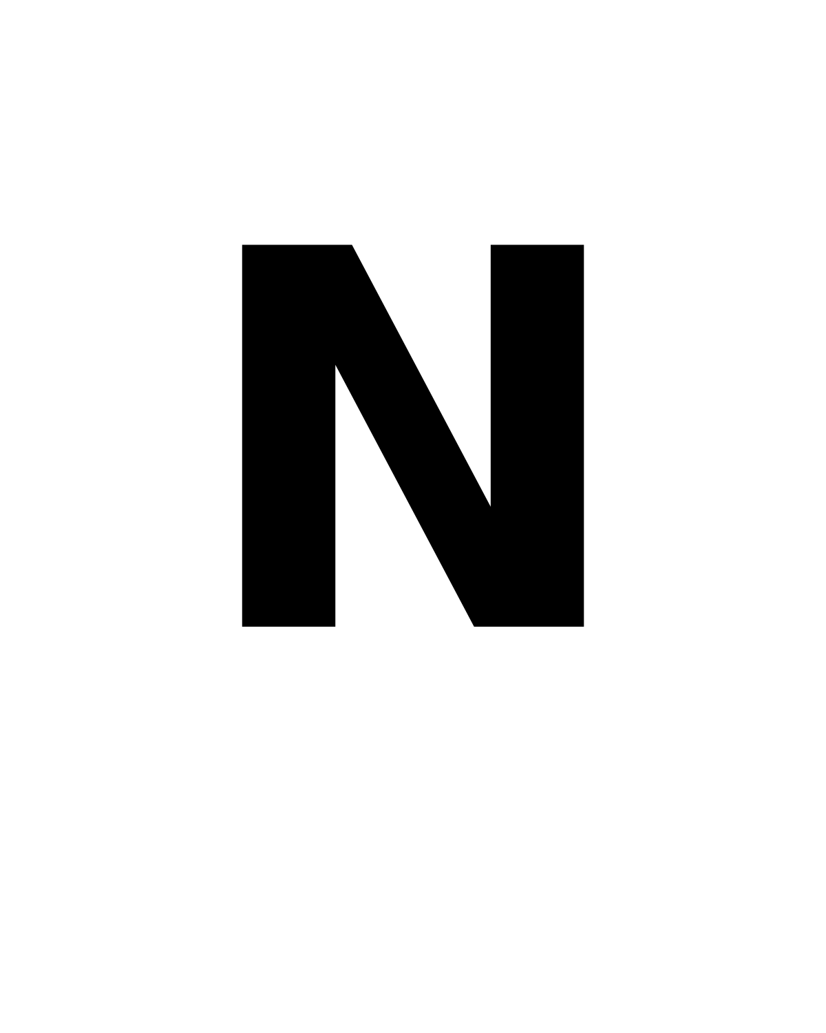 Letter N Stencil Printable