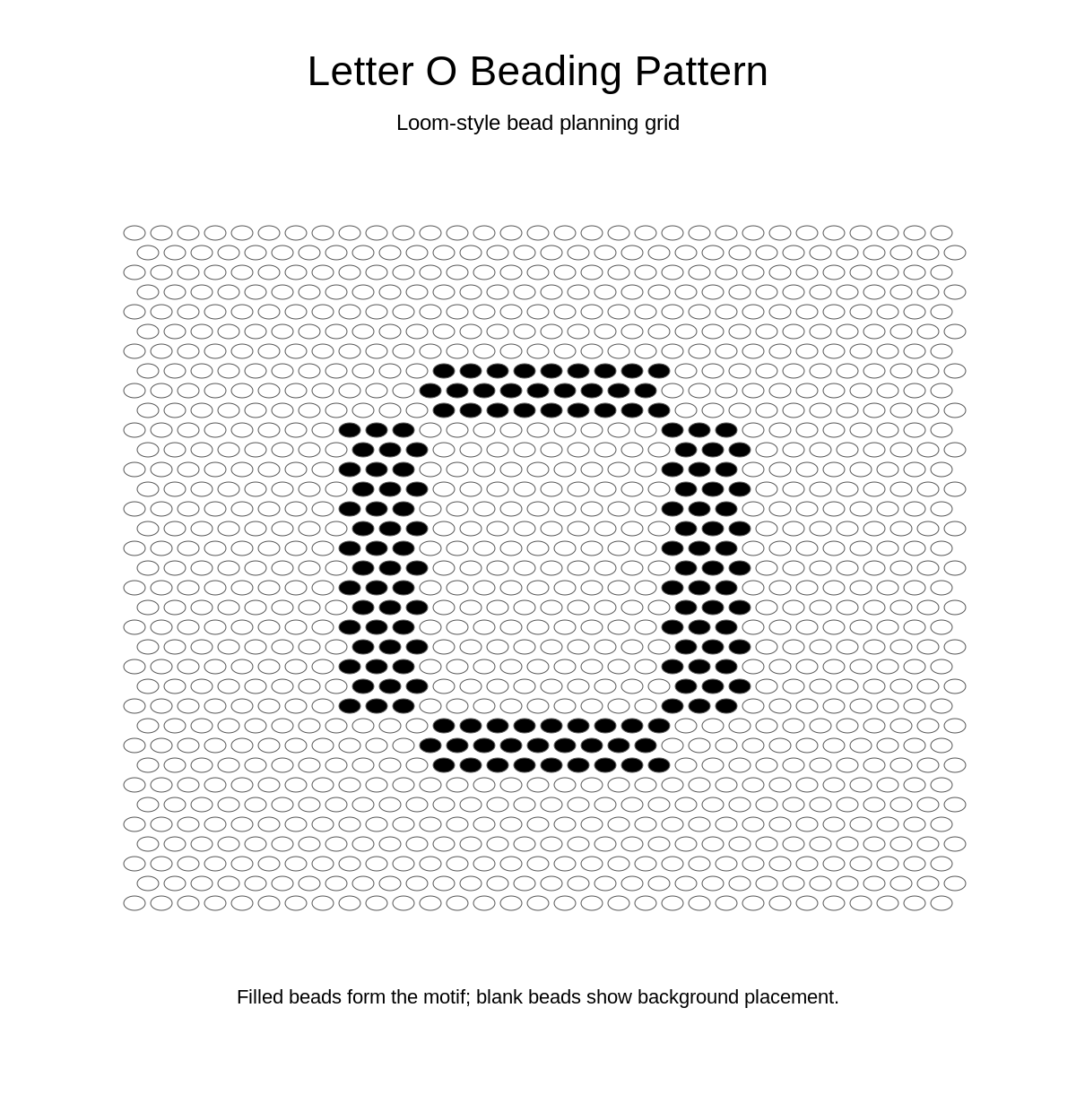 Letter O Beading Pattern