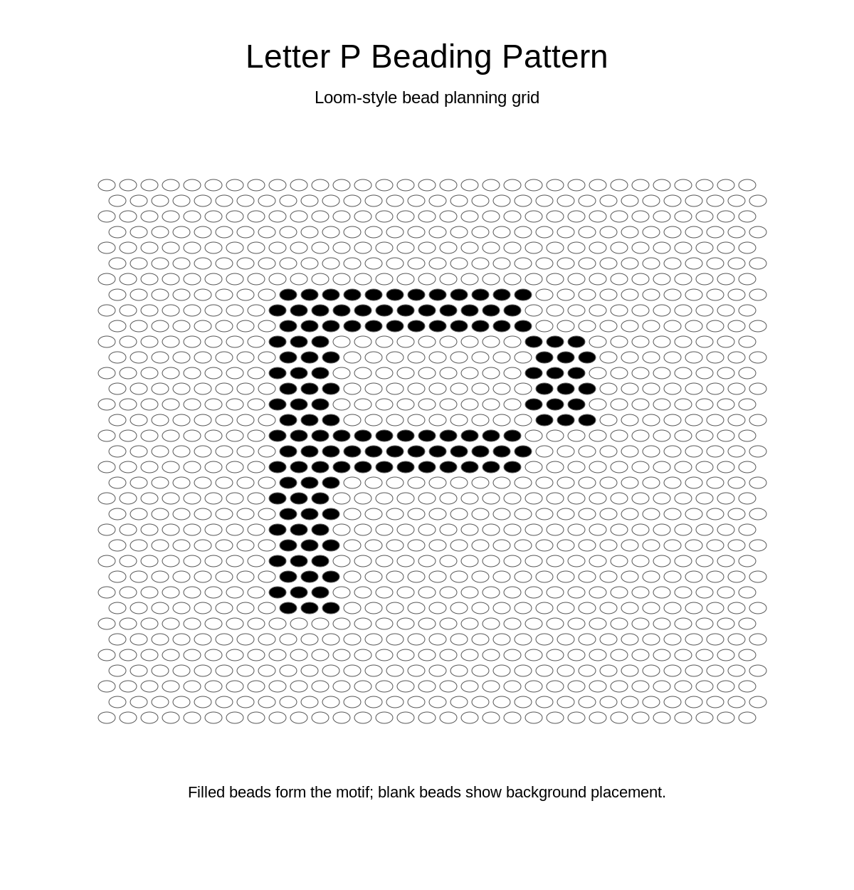 Letter P Beading Pattern