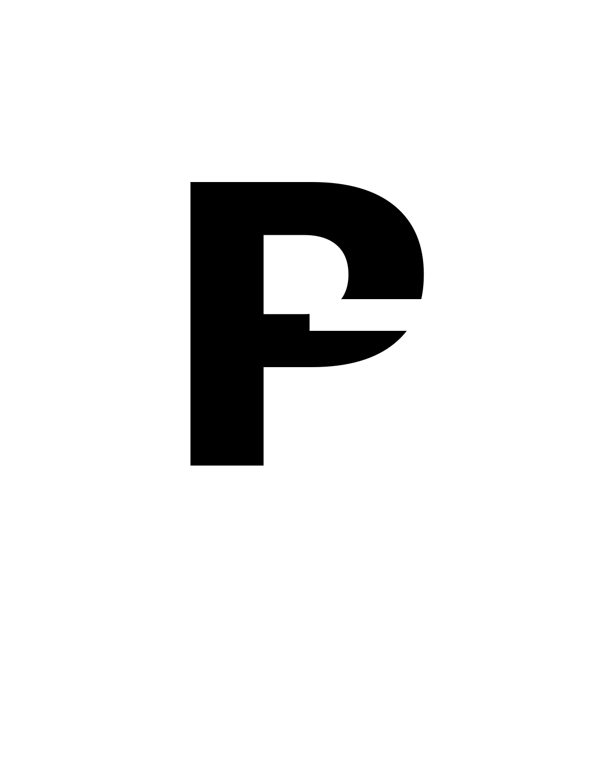 Letter P Stencil Printable