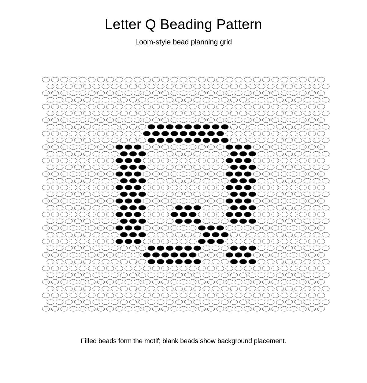Letter Q Beading Pattern