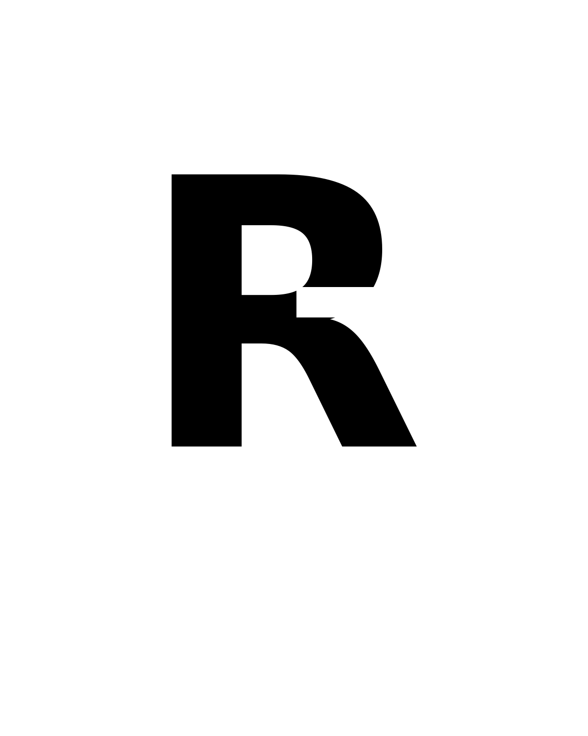 Letter R Stencil Printable