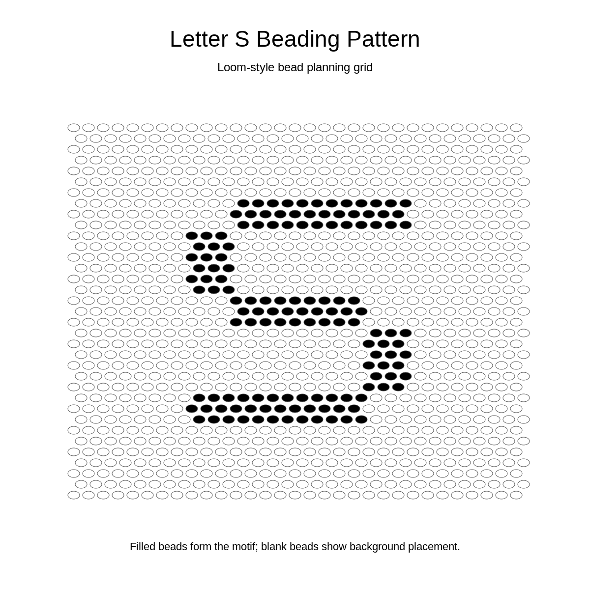 Letter S Beading Pattern