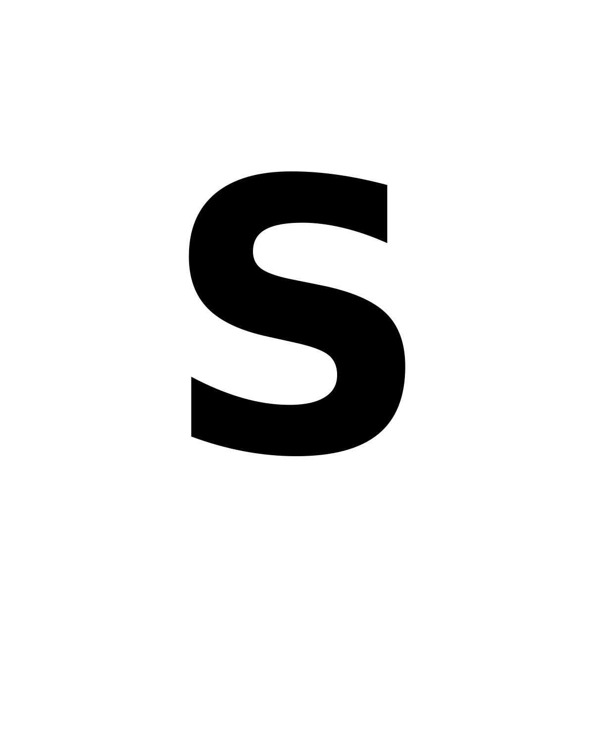 Letter S Stencil Printable