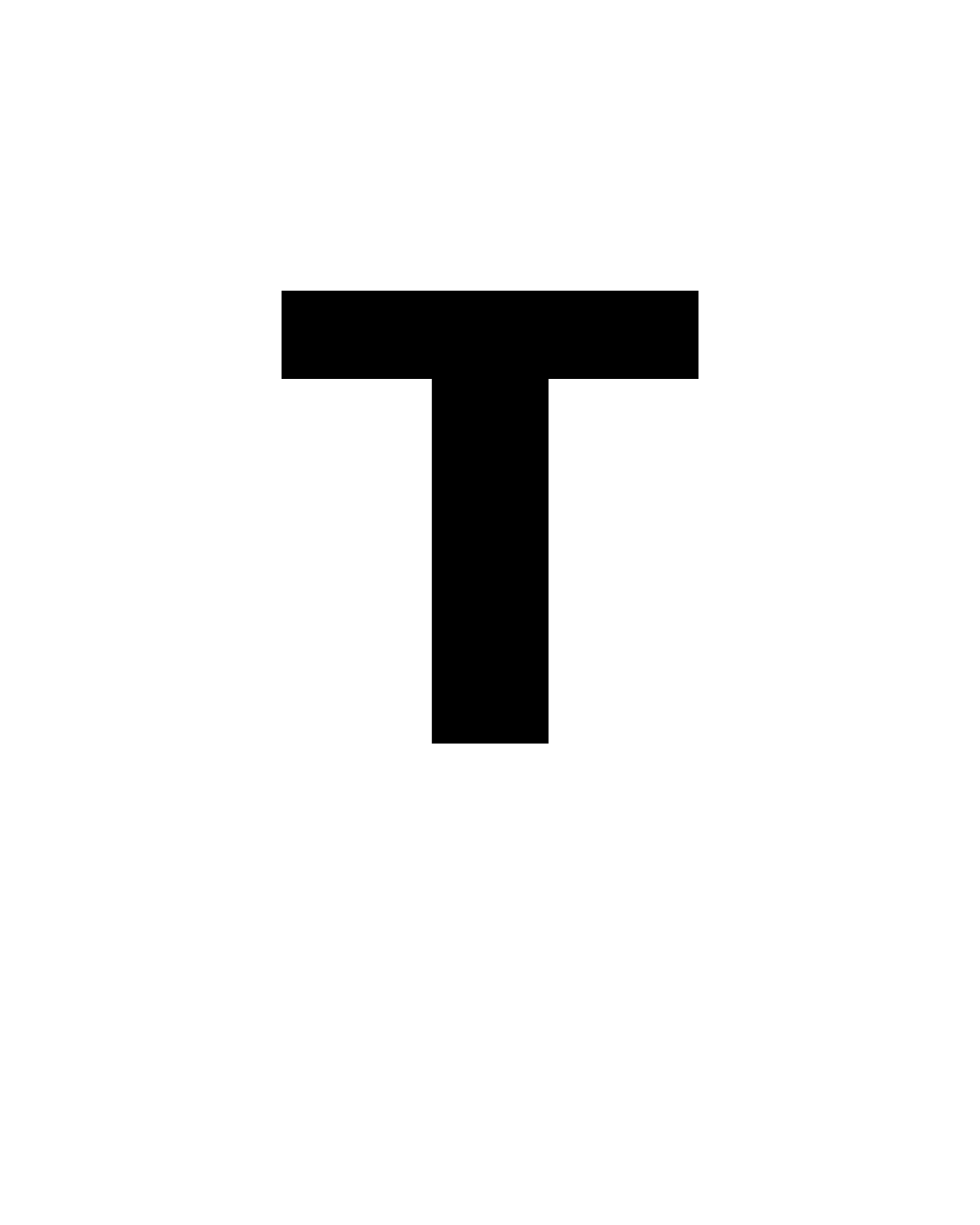 Letter T Stencil Printable
