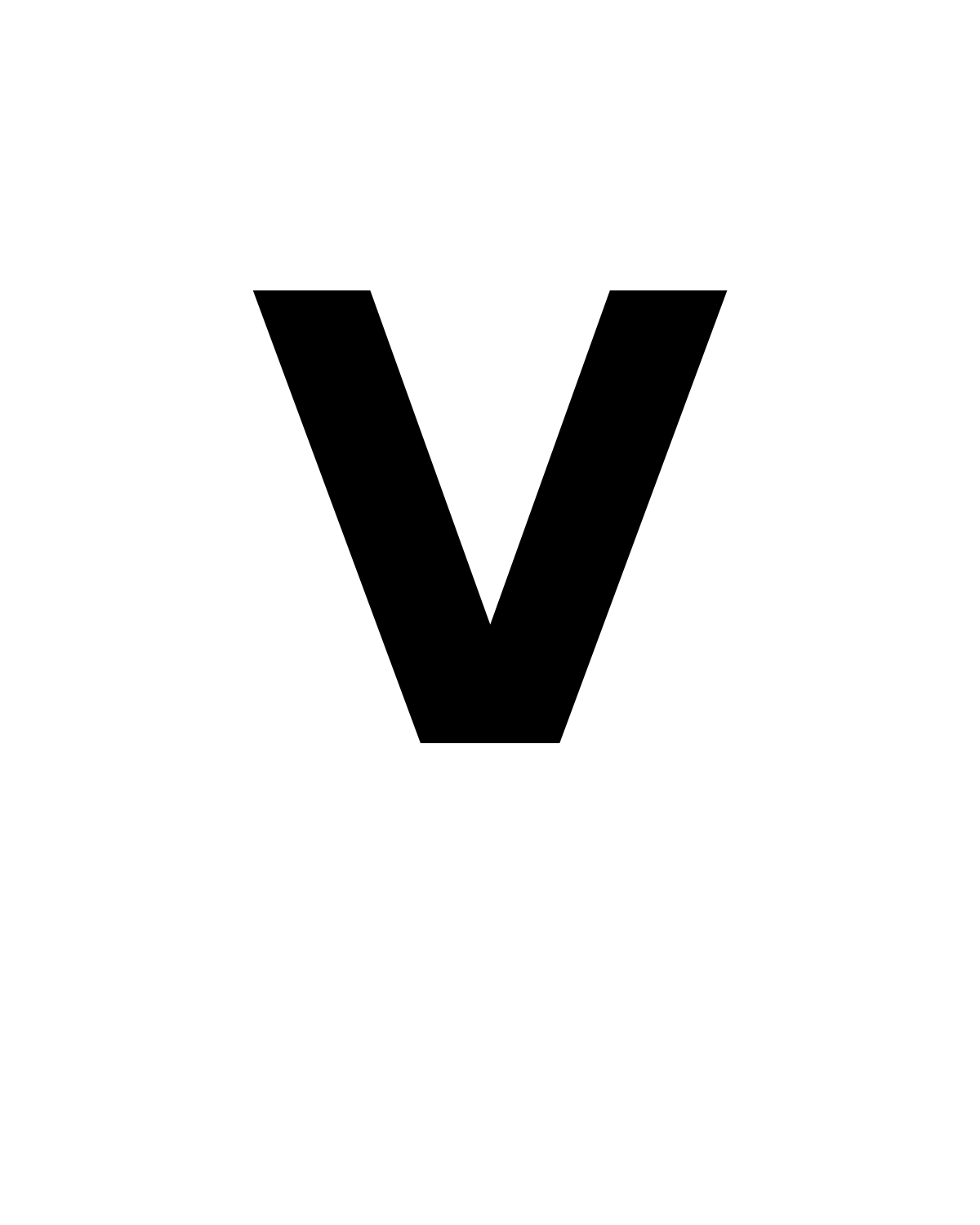 Letter V Stencil Printable