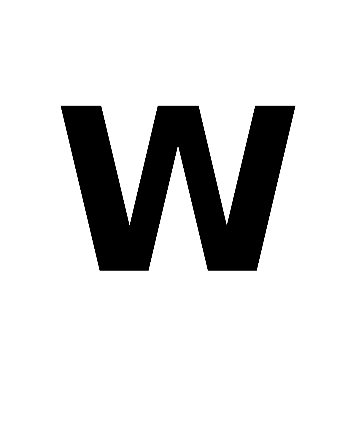 Letter W Stencil Printable