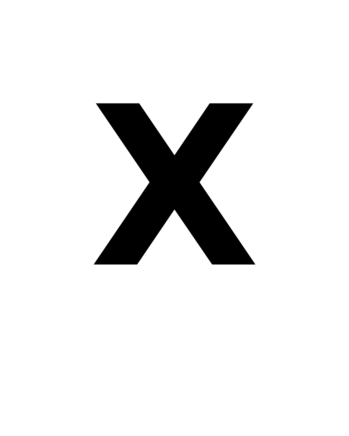 Letter X Stencil Printable