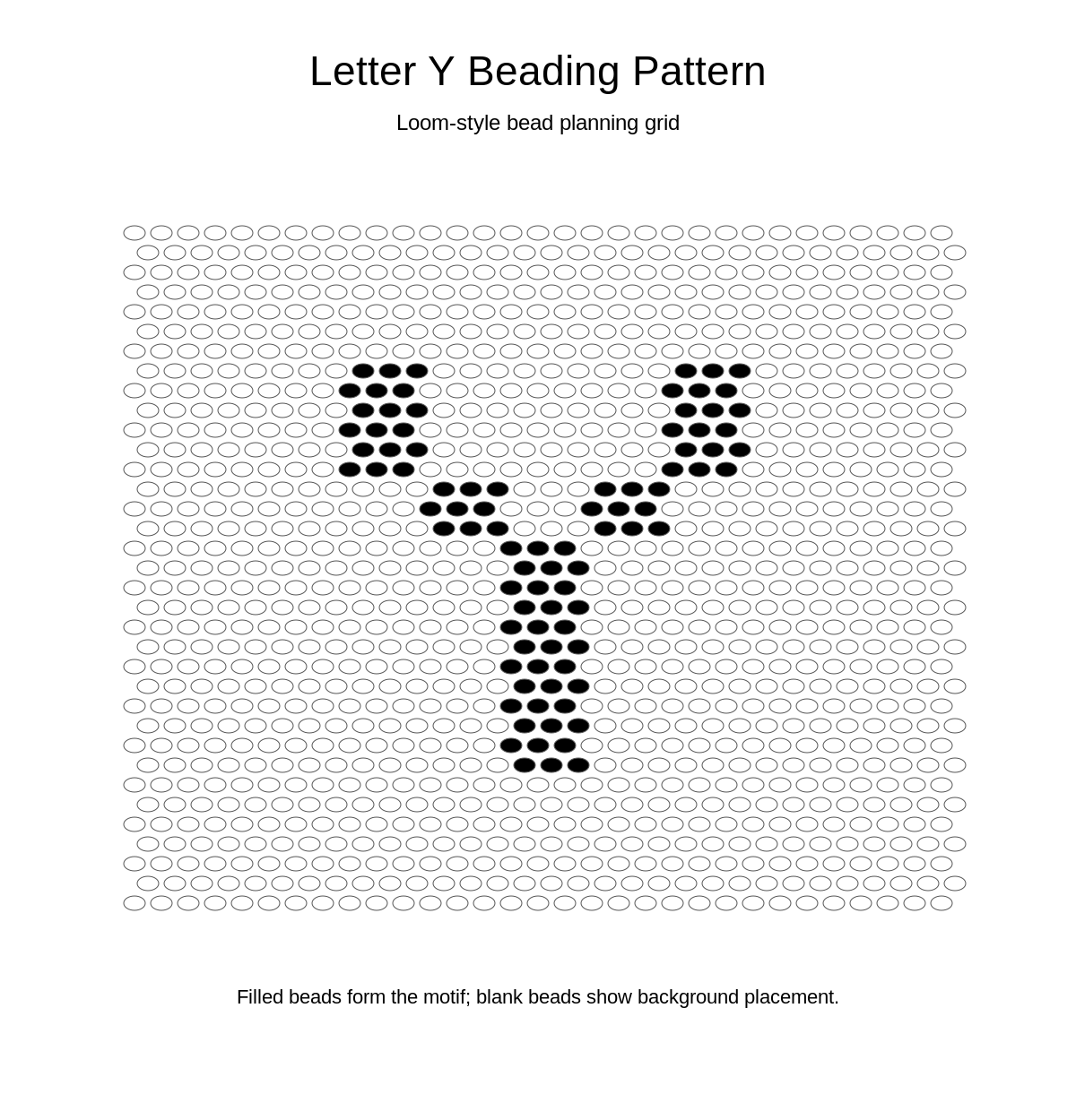 Letter Y Beading Pattern