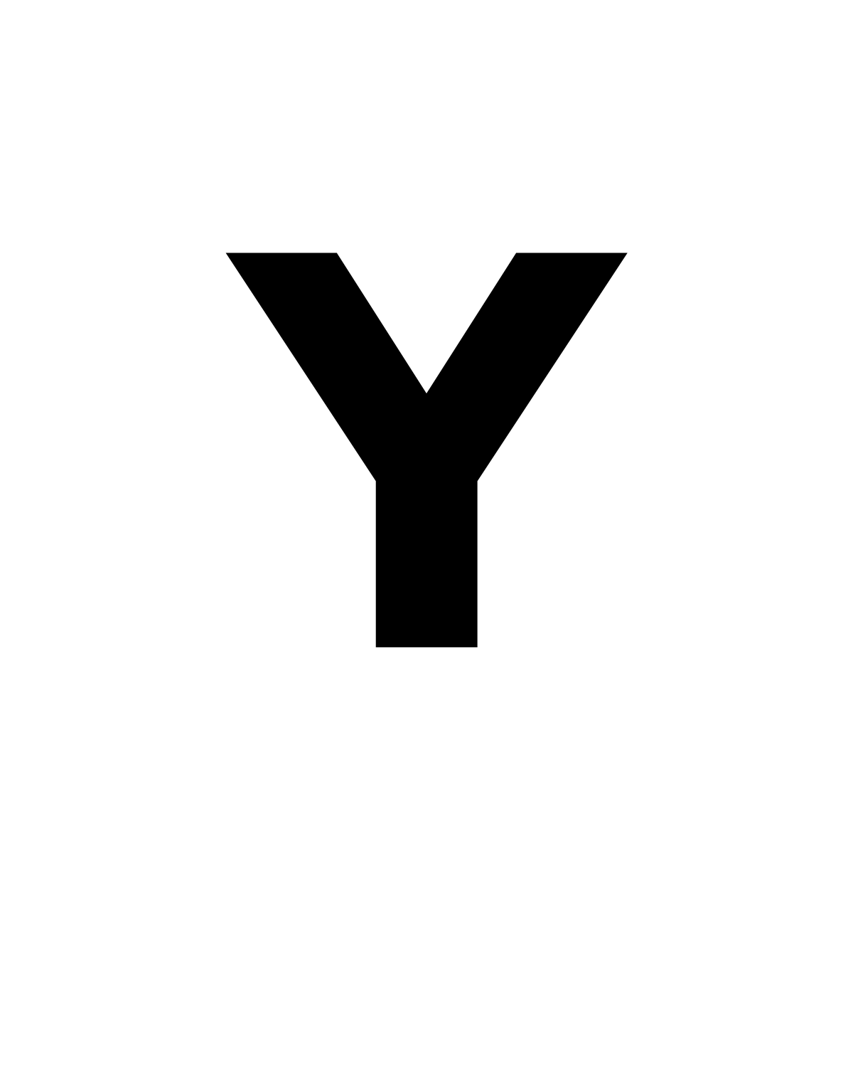 Letter Y Stencil Printable