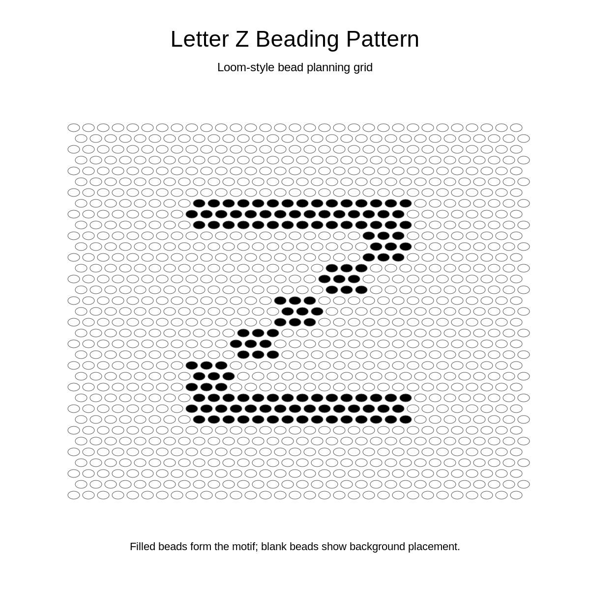 Letter Z Beading Pattern