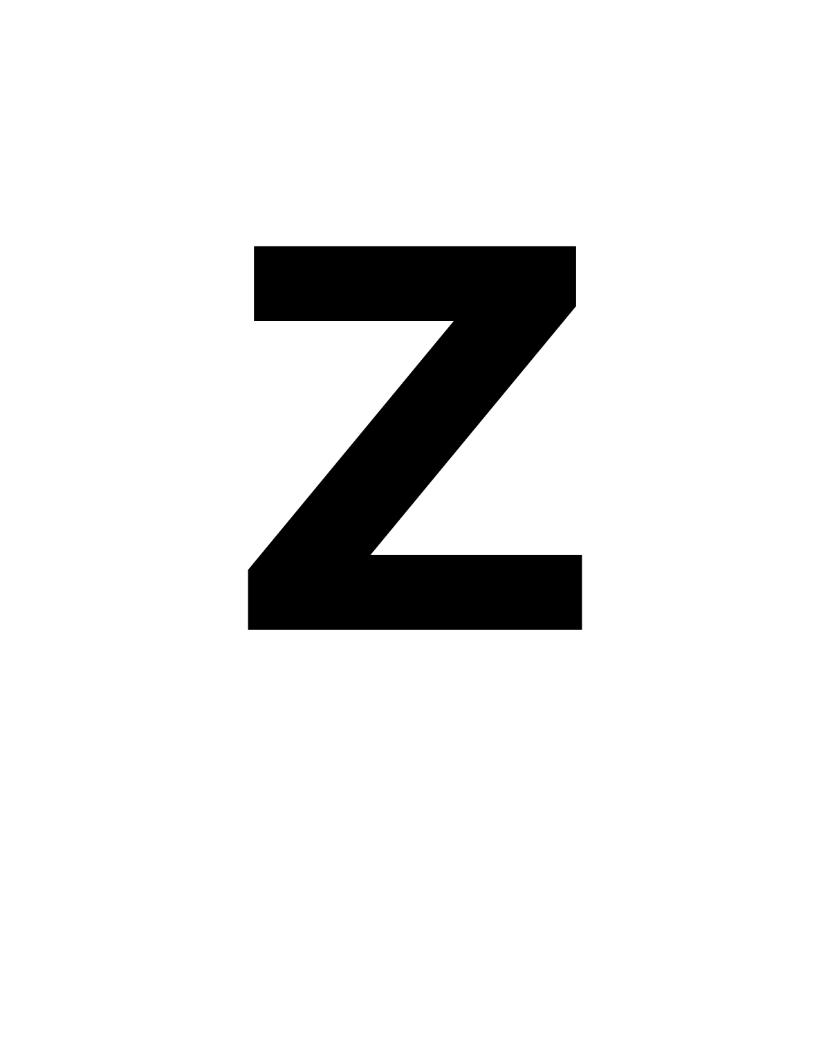 Letter Z Stencil Printable
