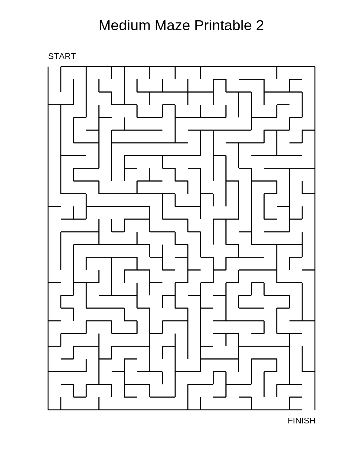 Medium Maze Printable 2