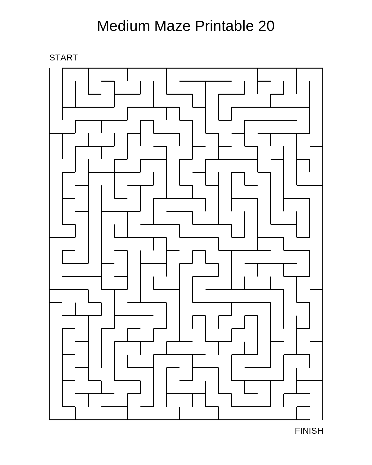 Medium Maze Printable 20