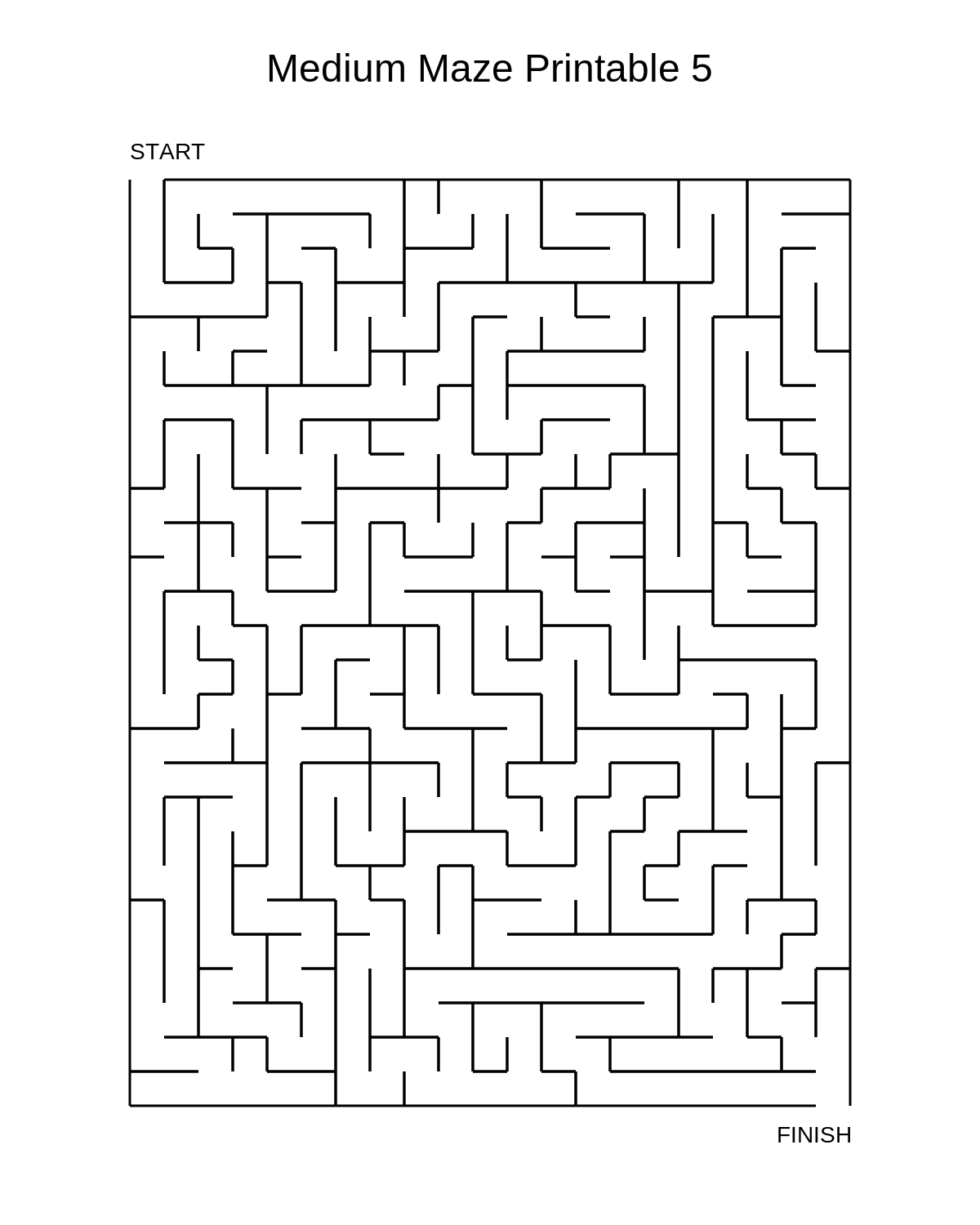 Medium Maze Printable 5