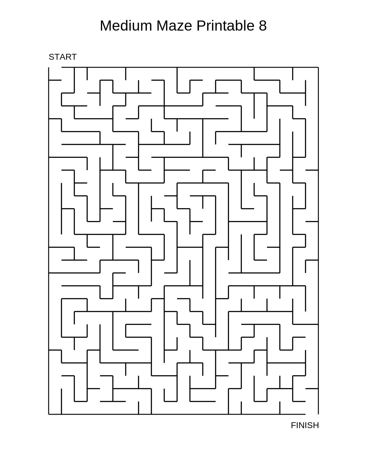 Medium Maze Printable 8