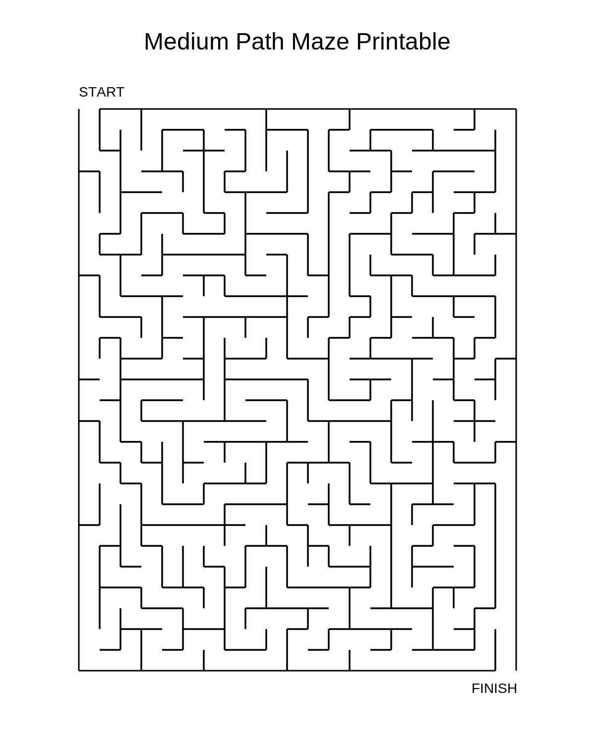 Medium Path Maze Printable
