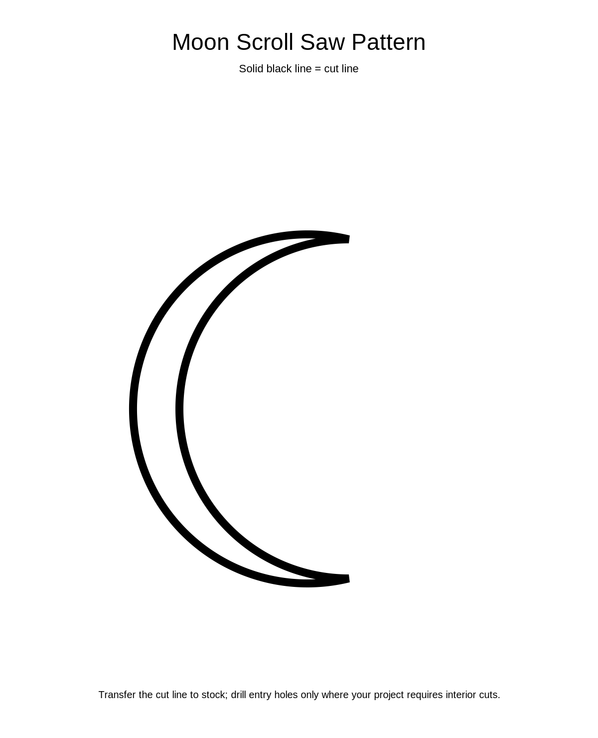 Moon Scroll Saw Pattern