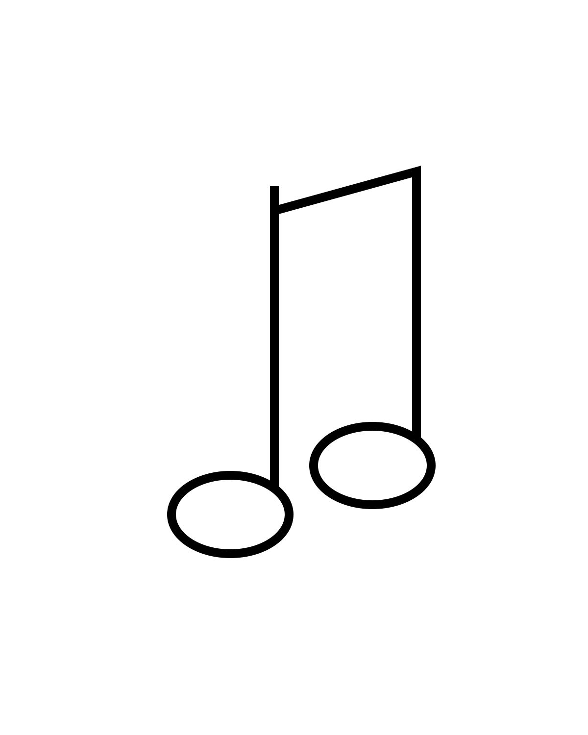 Music Note Outline Printable