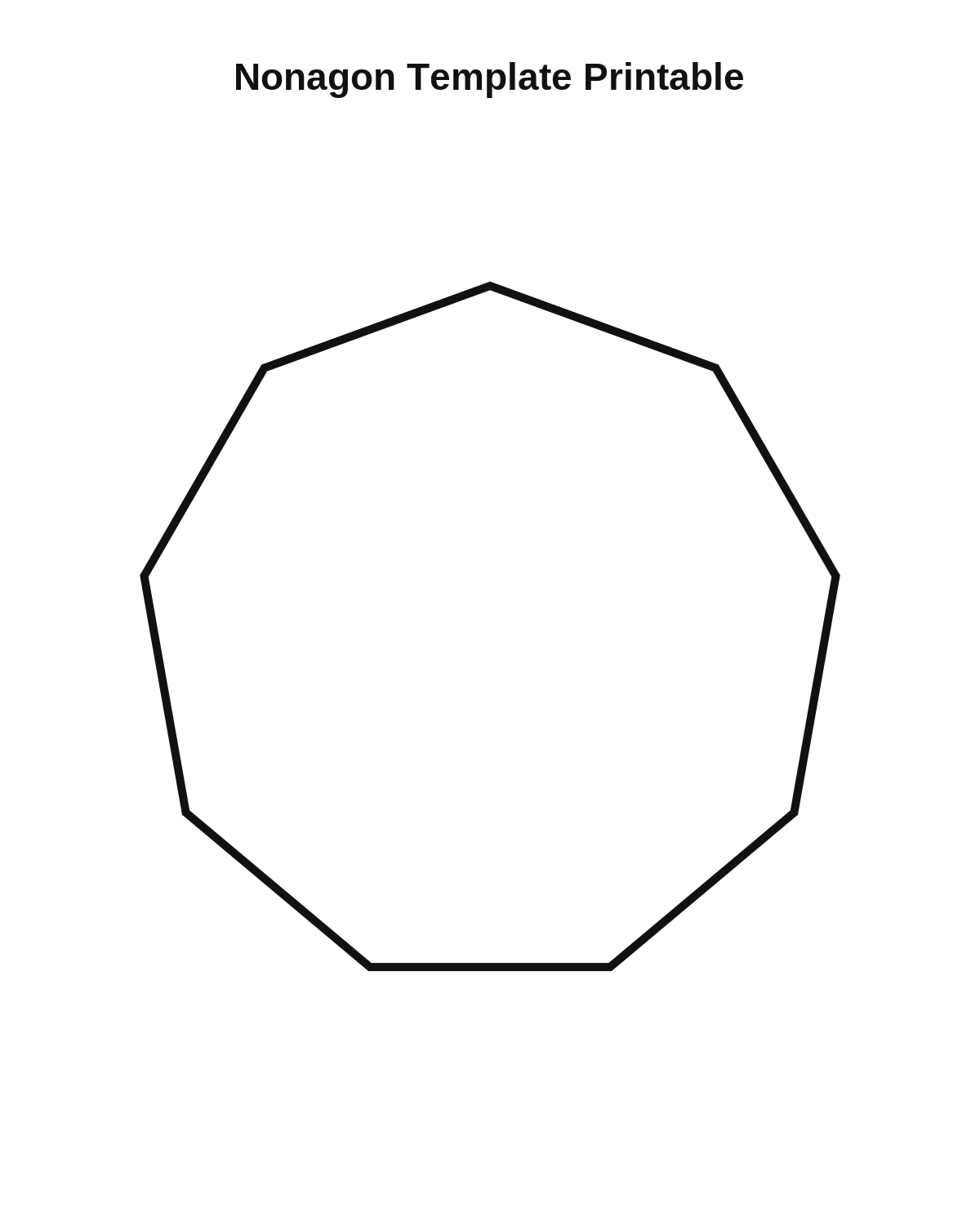 Nonagon Template Printable