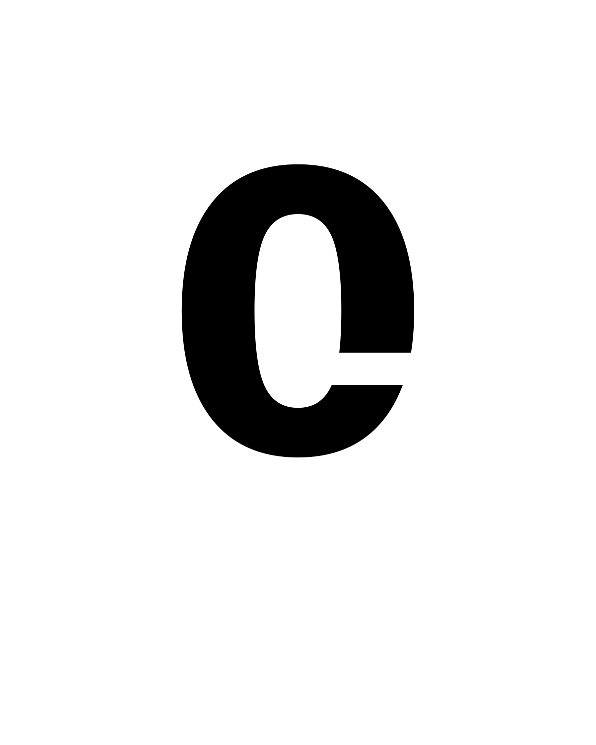 Number 0 Stencil Printable