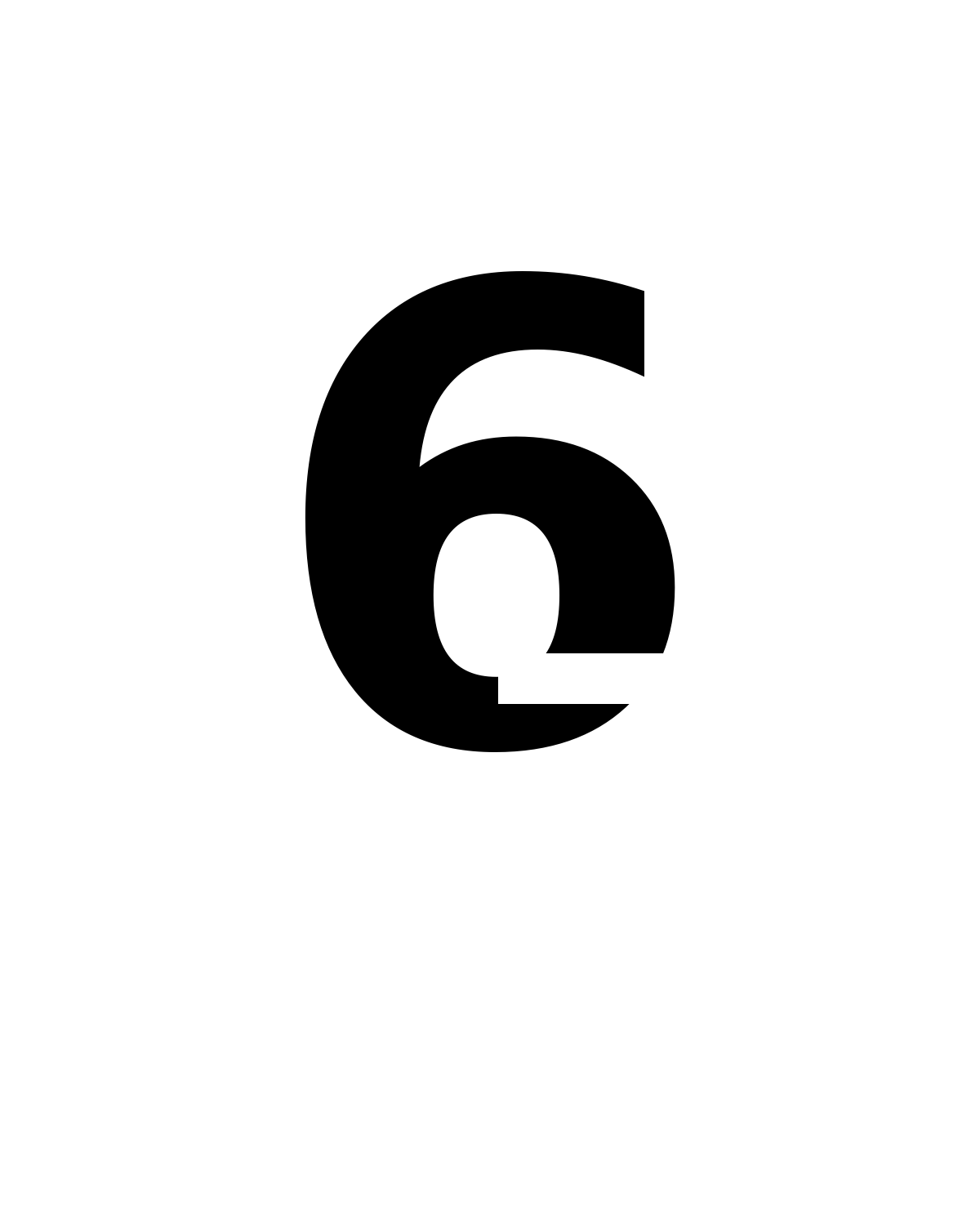 Number 6 Stencil Printable