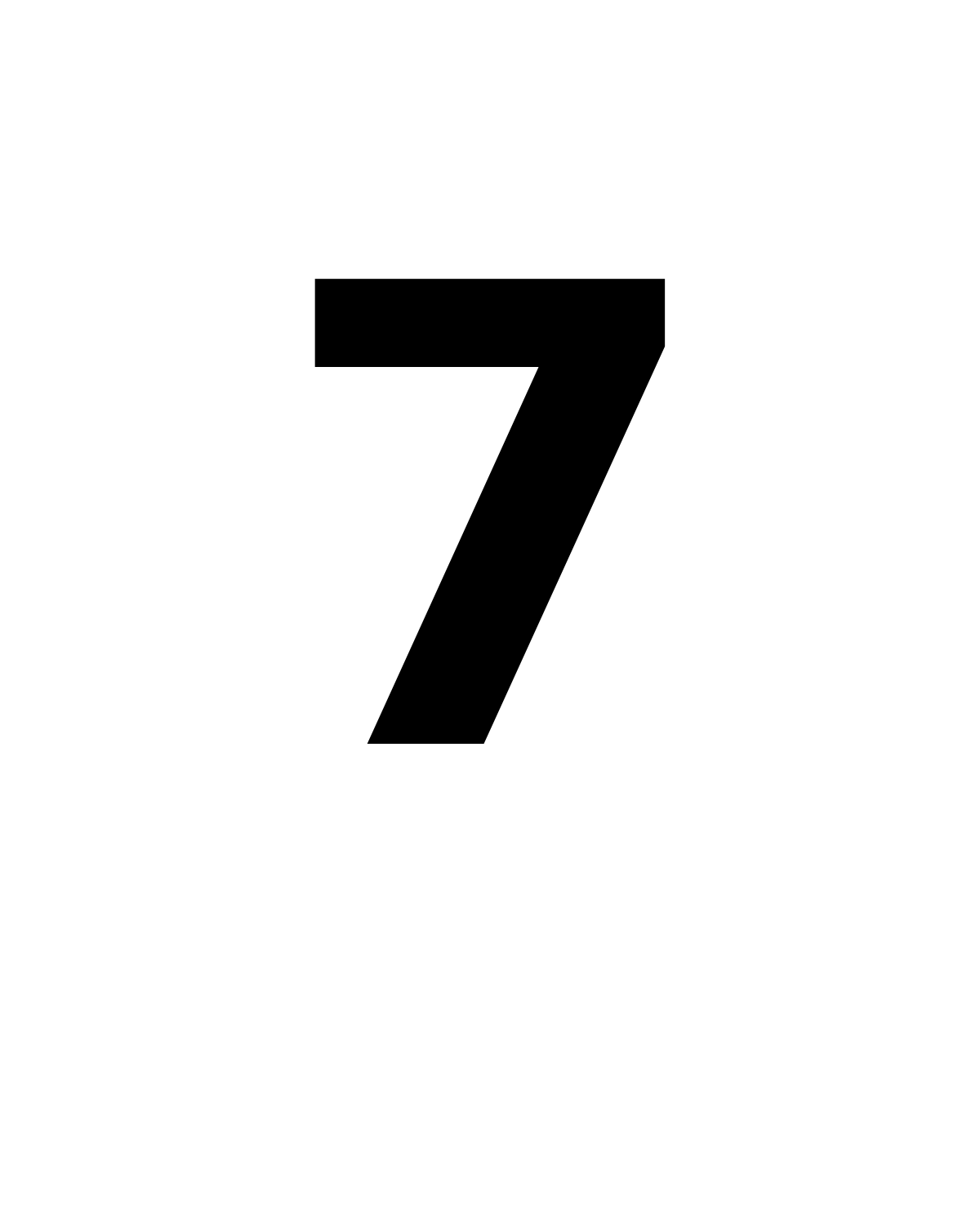 Number 7 Stencil Printable