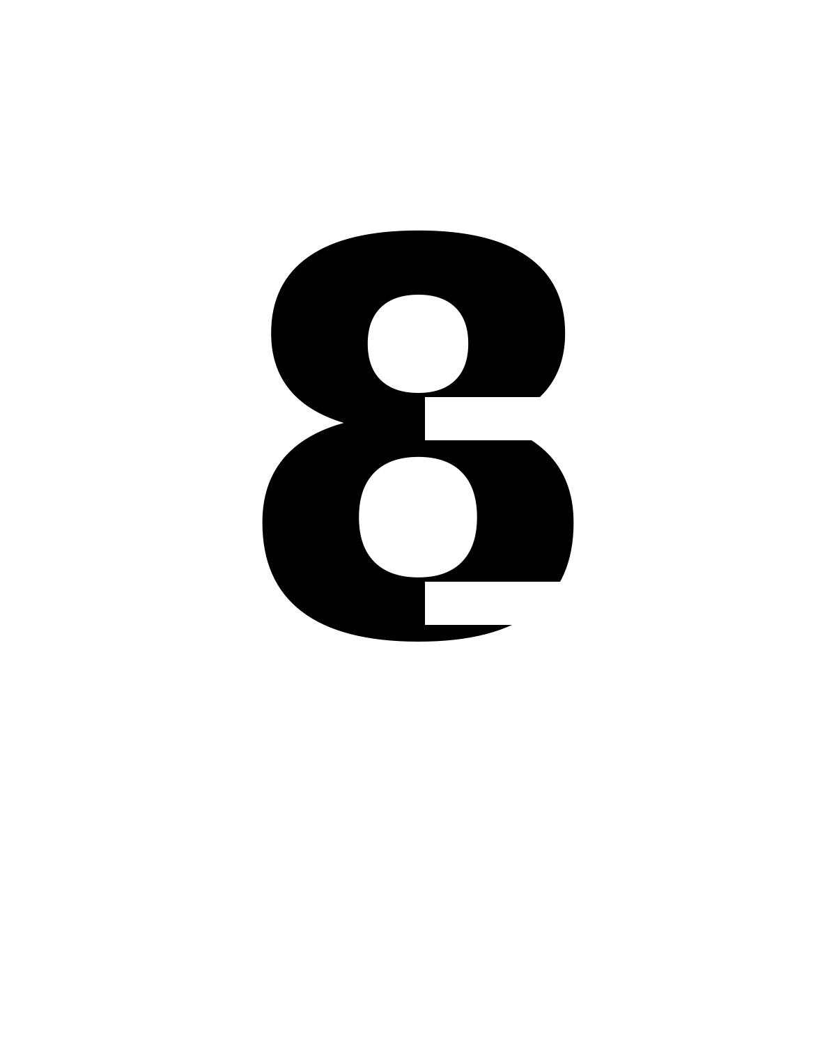 Number 8 Stencil Printable