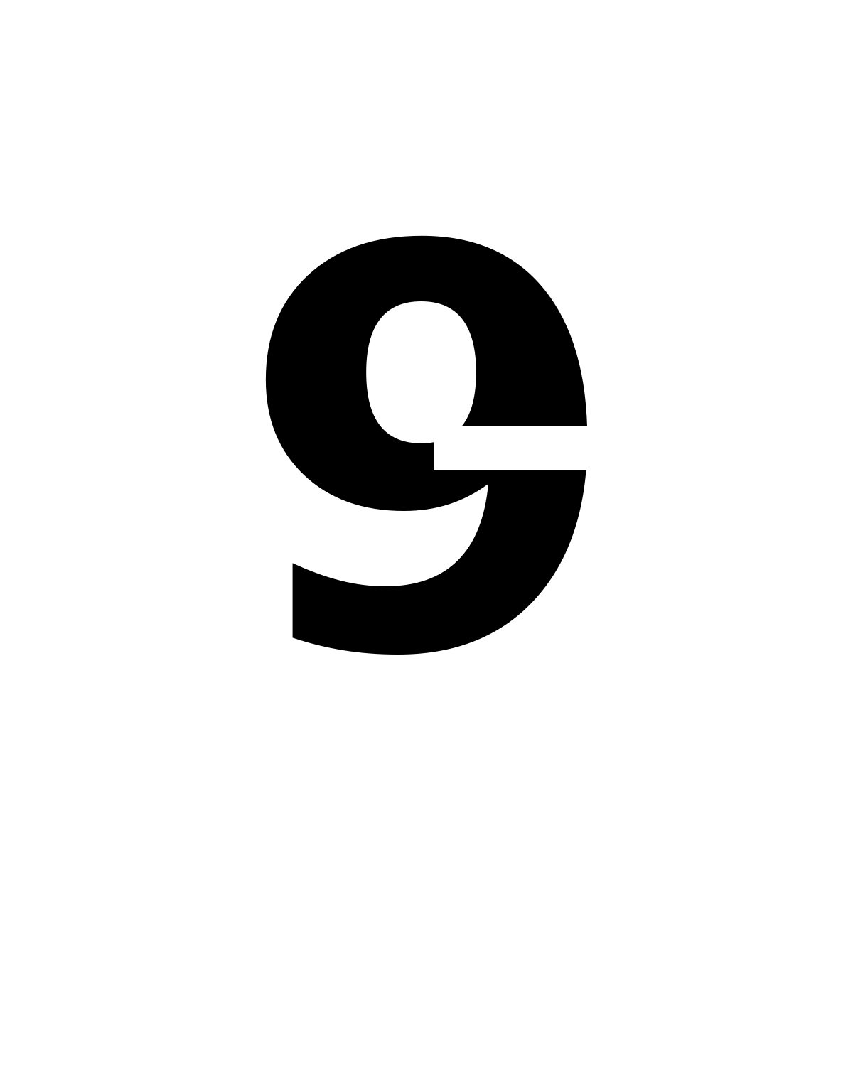 Number 9 Stencil Printable