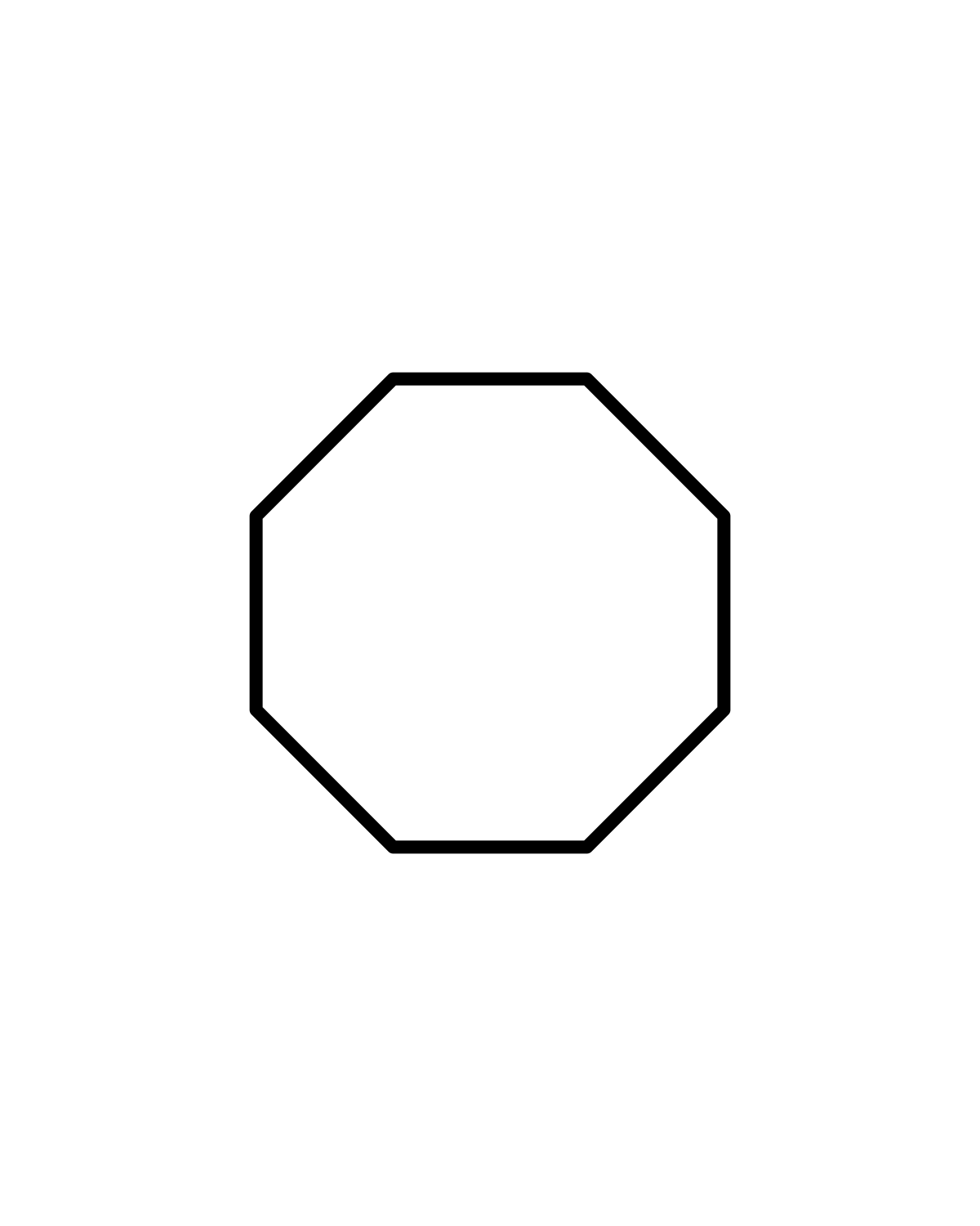 Octagon Outline Printable