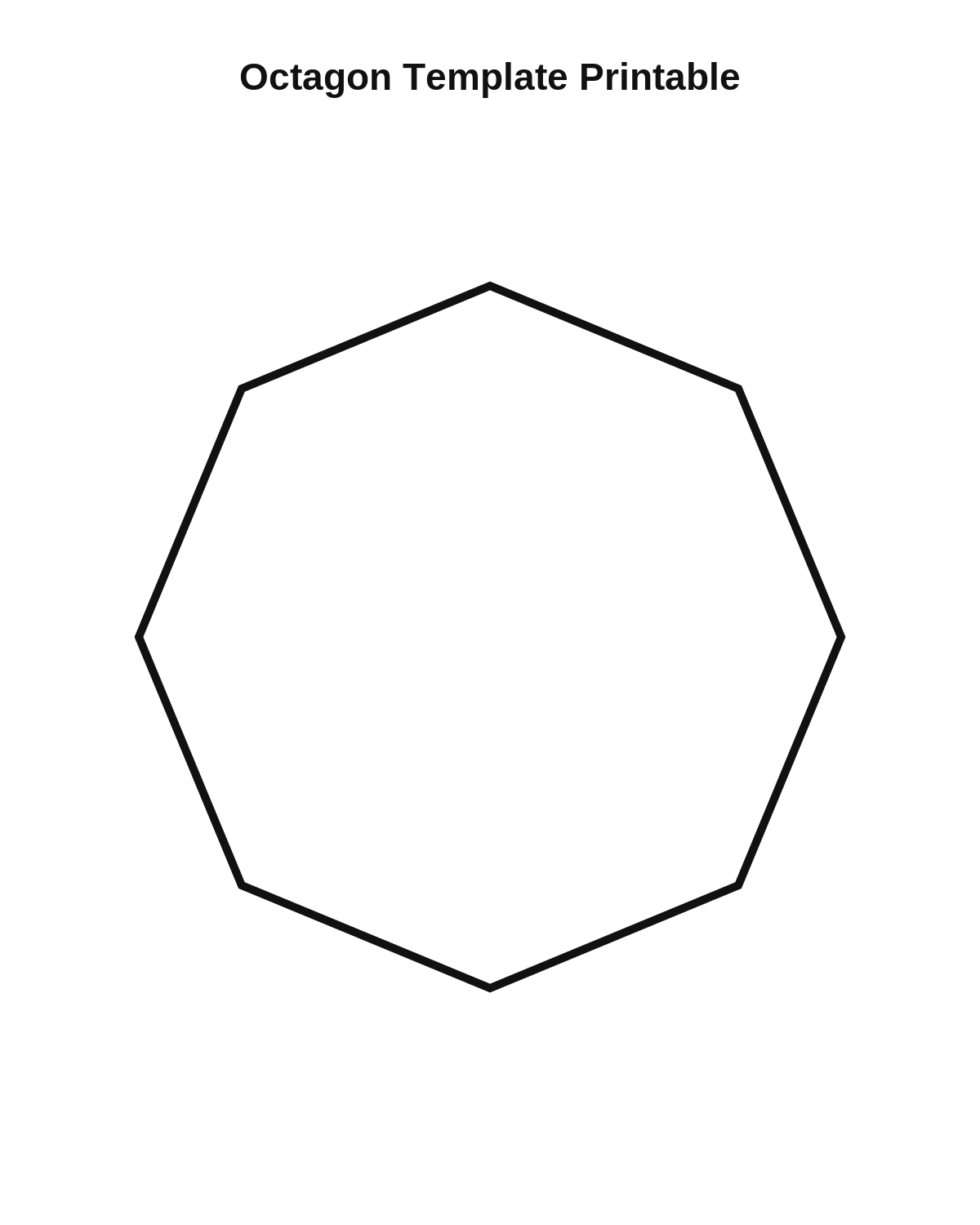 Octagon Template Printable
