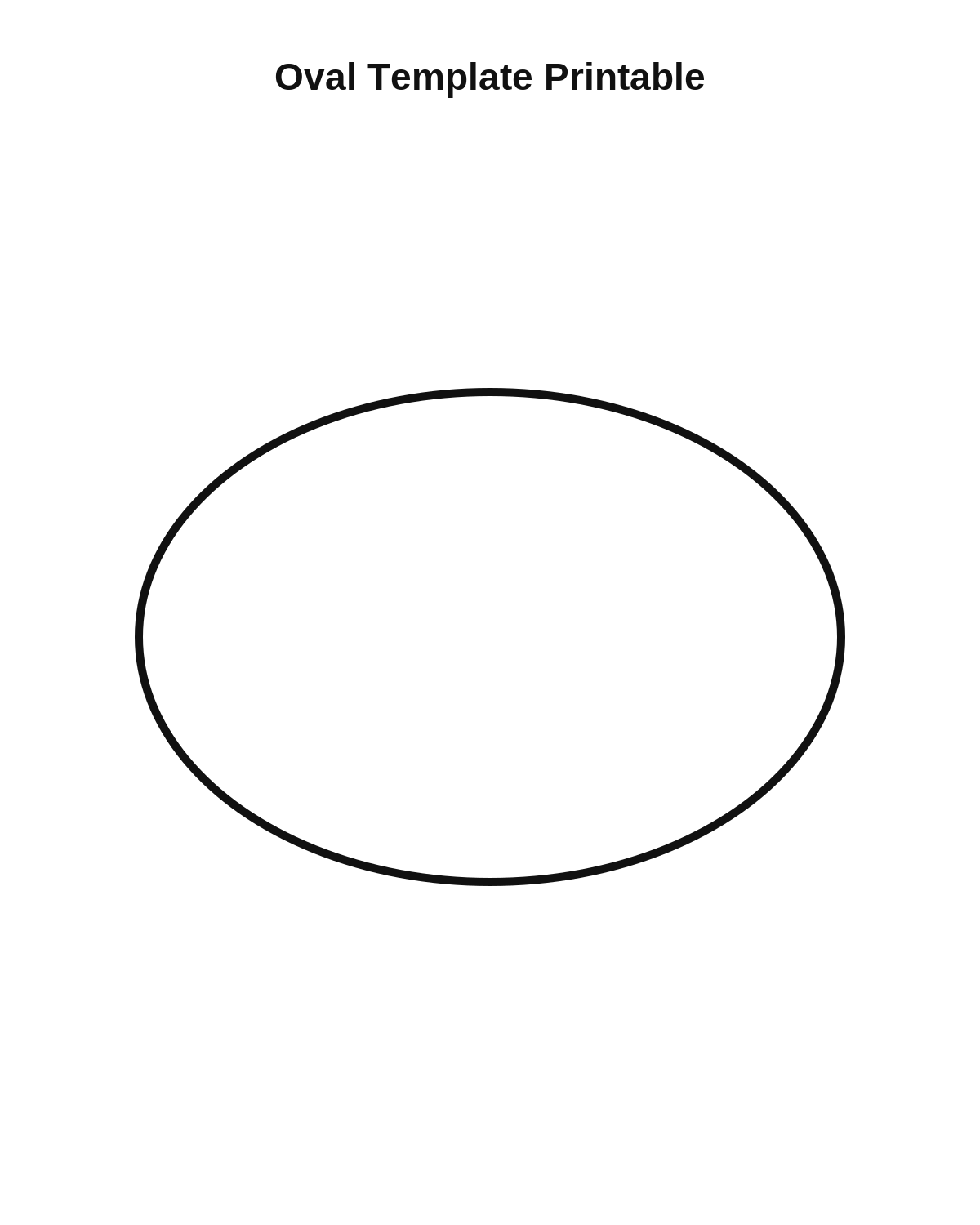 Oval Template Printable