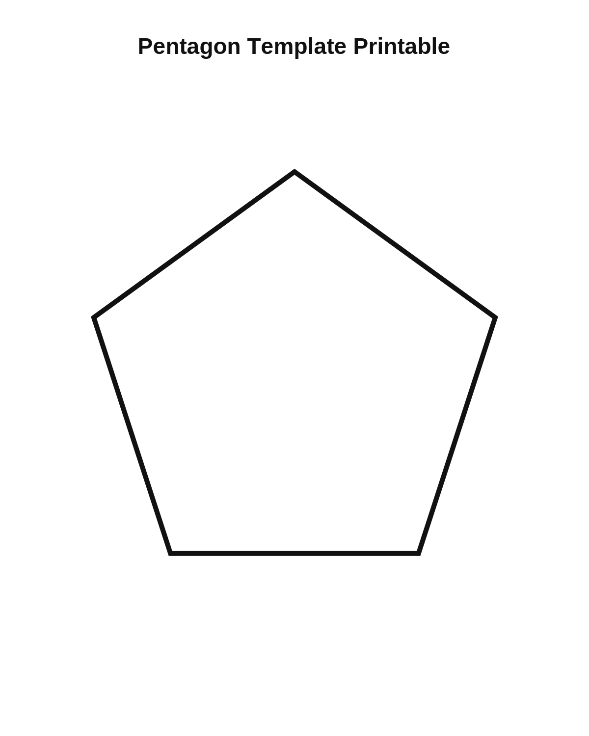 Pentagon Template Printable