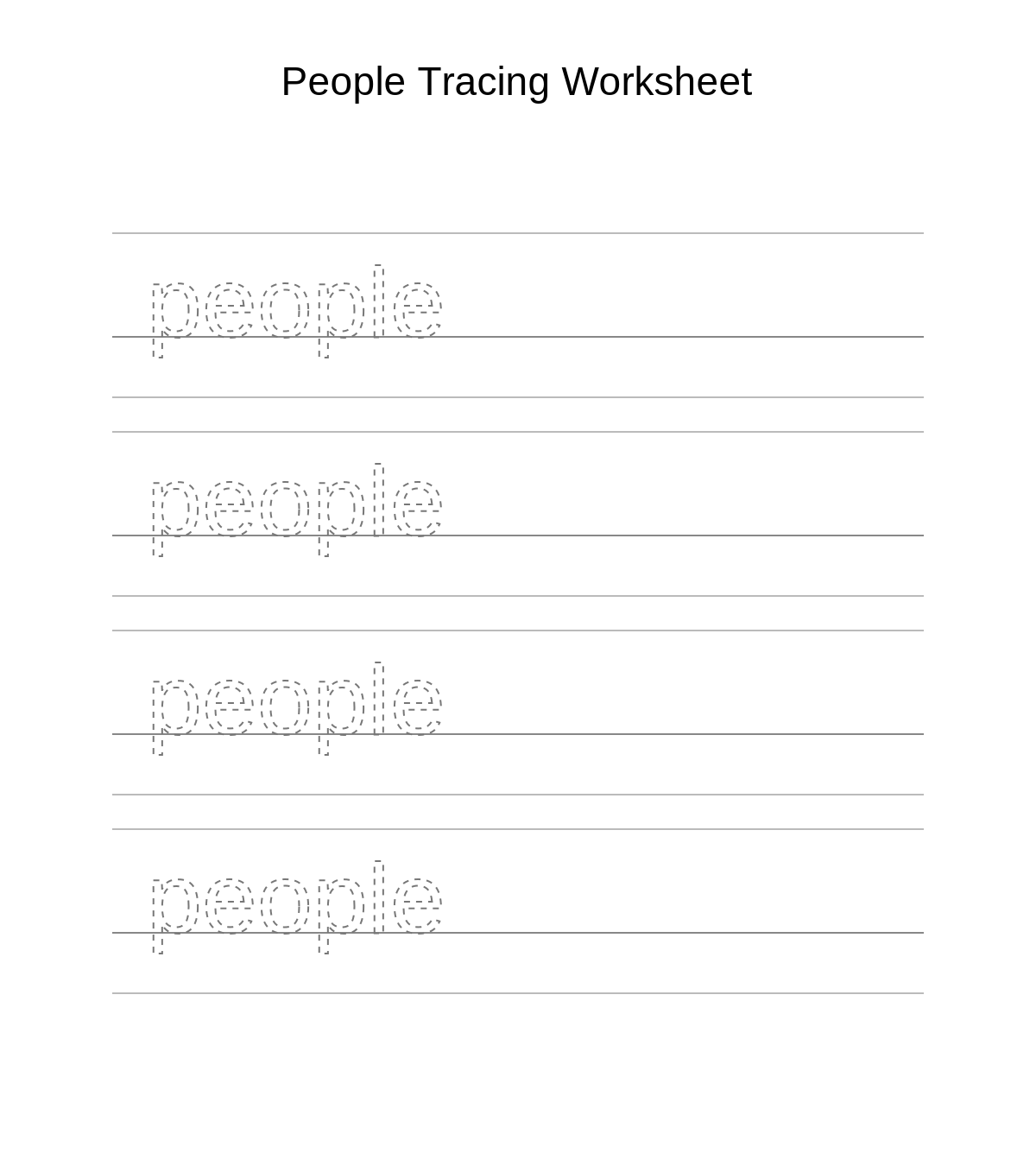 People Tracing Worksheet