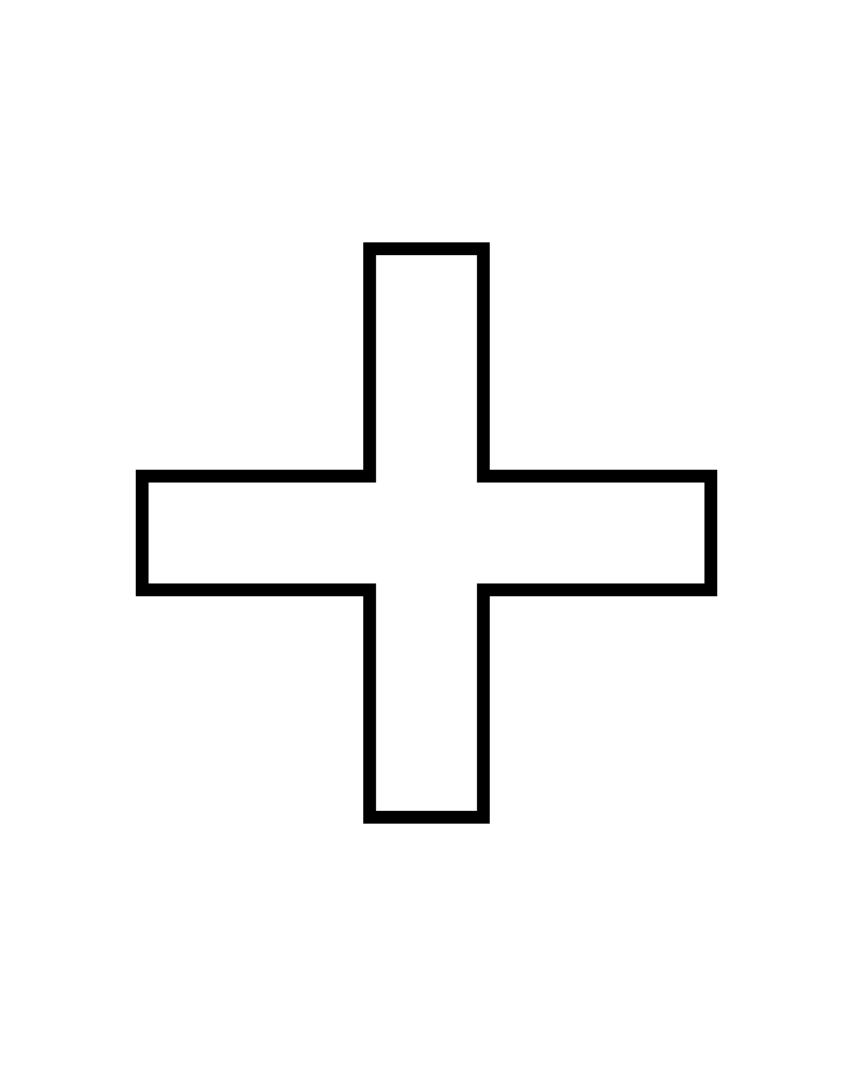 Plus Outline Printable
