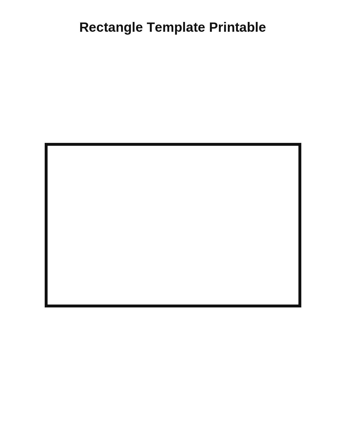 Rectangle Template Printable